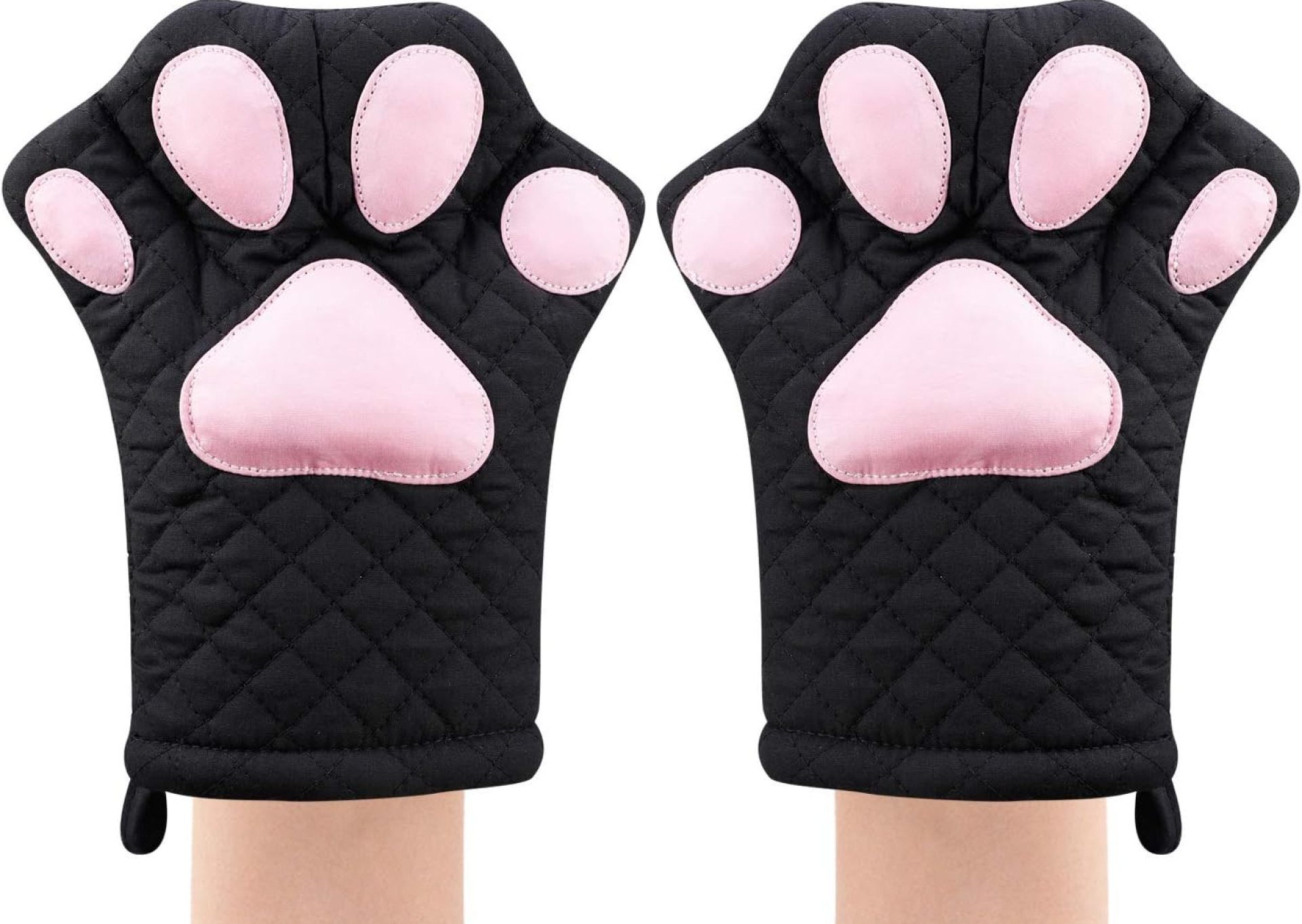 Oven Mitts,Cat Design Heat Resistant Cooking Glove Quilted Cotton Lining- Heat Resistant Pot Holder Gloves for Grilling & Baking Gloves BBQ Oven Gloves Kitchen Tools Gift Set BBQ,Microwave (Black) Oven Mitts,Cat Design Heat Resistant Cooking Glove Quilted Cotton Lining- Heat Resistant Pot Holder Gloves for Grilling & Baking Gloves BBQ Oven Gloves Kitchen Tools Gift Set BBQ,Microwave (Black)