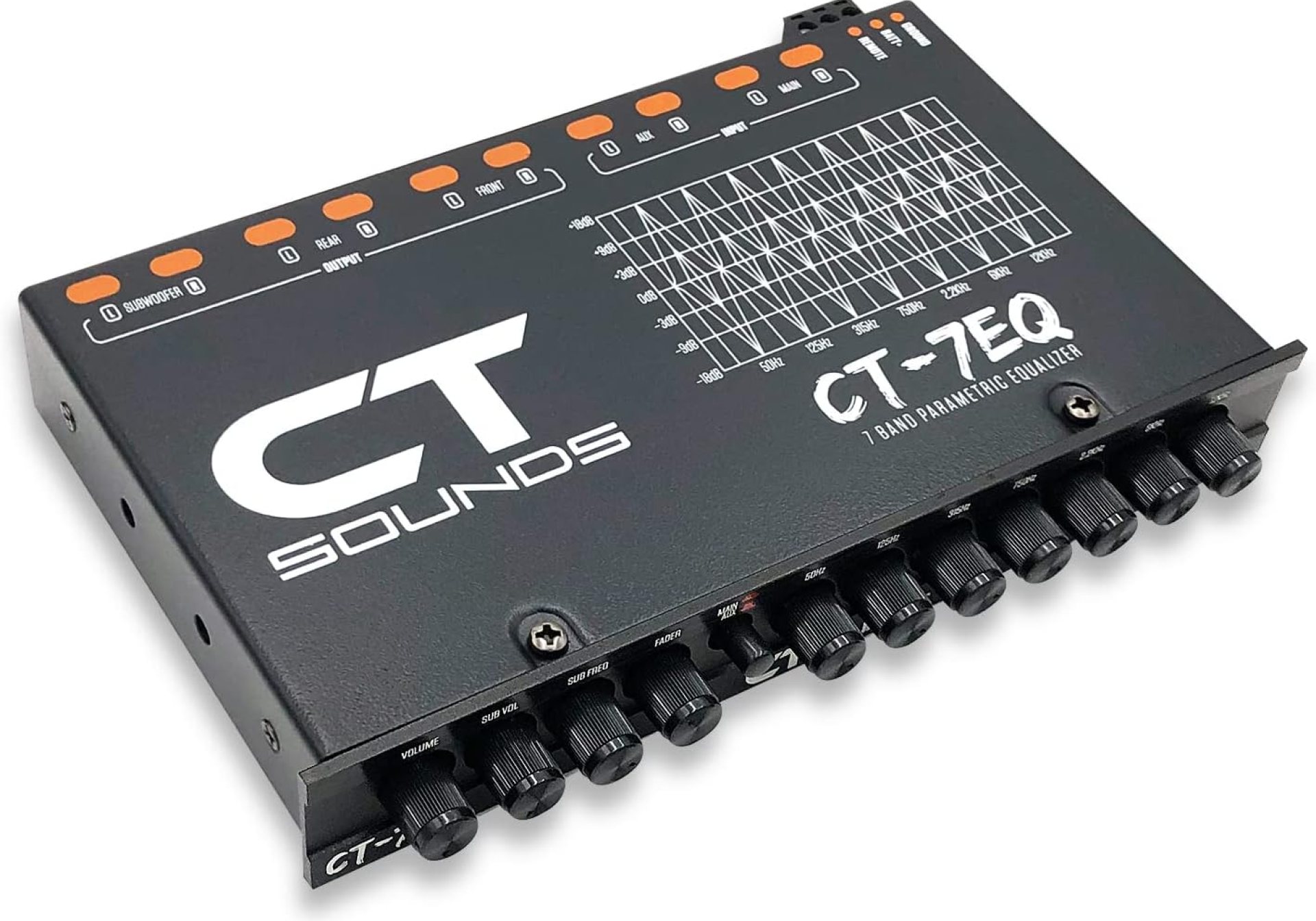 CT Sounds CT-7EQ 7 Band 1/2 Din Parametric Car Audio Equalizer CT Sounds CT-7EQ 7 Band 1/2 Din Parametric Car Audio Equalizer