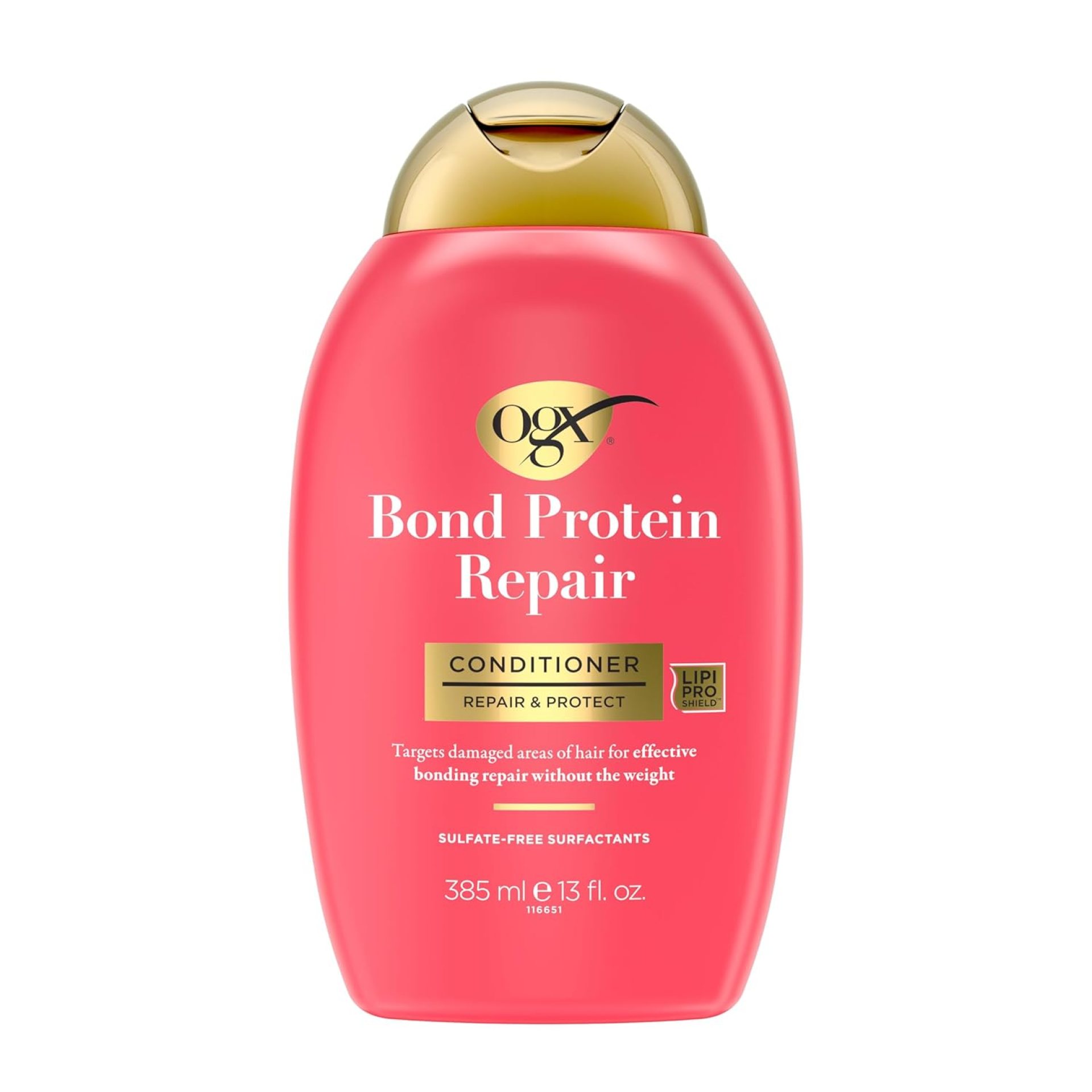 OGX Repair & Protect Bond Protein Repair Conditioner, Lightweight Conditioner Targets Damaged Areas of Hair for Effective Bond Repair, Sulfate-Free Surfactants, 13 fl. oz OGX Repair & Protect Bond Protein Repair Conditioner, Lightweight Conditioner Targets Damaged Areas of Hair for Effective Bond Repair, Sulfate-Free Surfactants, 13 fl. oz