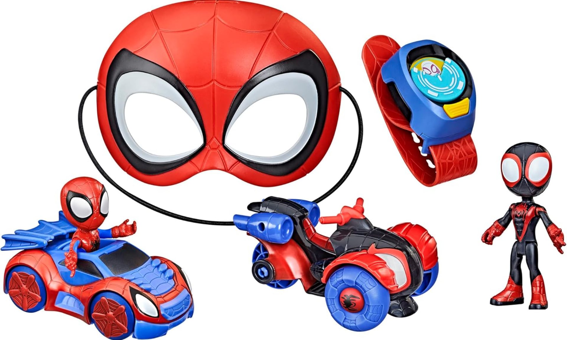 Spidey and his Amazing Friends Super Spidey Set, Role Play Toys, Toy Car Set, Marvel Spider-Man Mask Great for Kids, 3+ Years (Amazon Exclusive) Spidey and his Amazing Friends Super Spidey Set, Role Play Toys, Toy Car Set, Marvel Spider-Man Mask Great for Kids, 3+ Years (Amazon Exclusive)