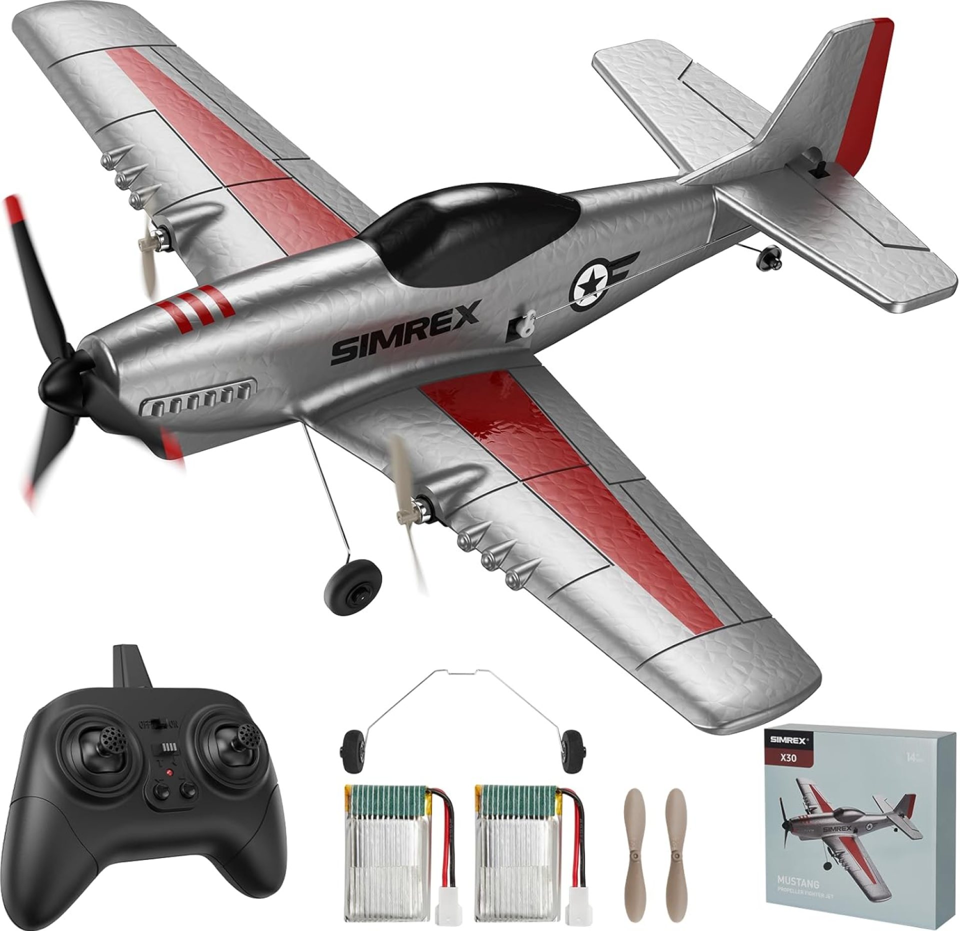 RC Plane for Kids – 2.4GHz 3-Channel RC Glider Airplane Toy with 6-Axis Gyro Stabilizer, 2 Batteries Included, Gift for Boys and Girls RC Plane for Kids – 2.4GHz 3-Channel RC Glider Airplane Toy with 6-Axis Gyro Stabilizer, 2 Batteries Included, Gift for Boys and Girls