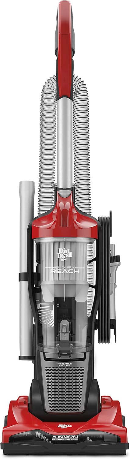 Dirt Devil Endura Reach Upright Bagless Vacuum Cleaner for Carpet and Hard Floor, Powerful, Lightweight, Corded Vacuum Cleaners for Home Use Dirt Devil Endura Reach Upright Bagless Vacuum Cleaner for Carpet and Hard Floor, Powerful, Lightweight, Corded Vacuum Cleaners for Home Use