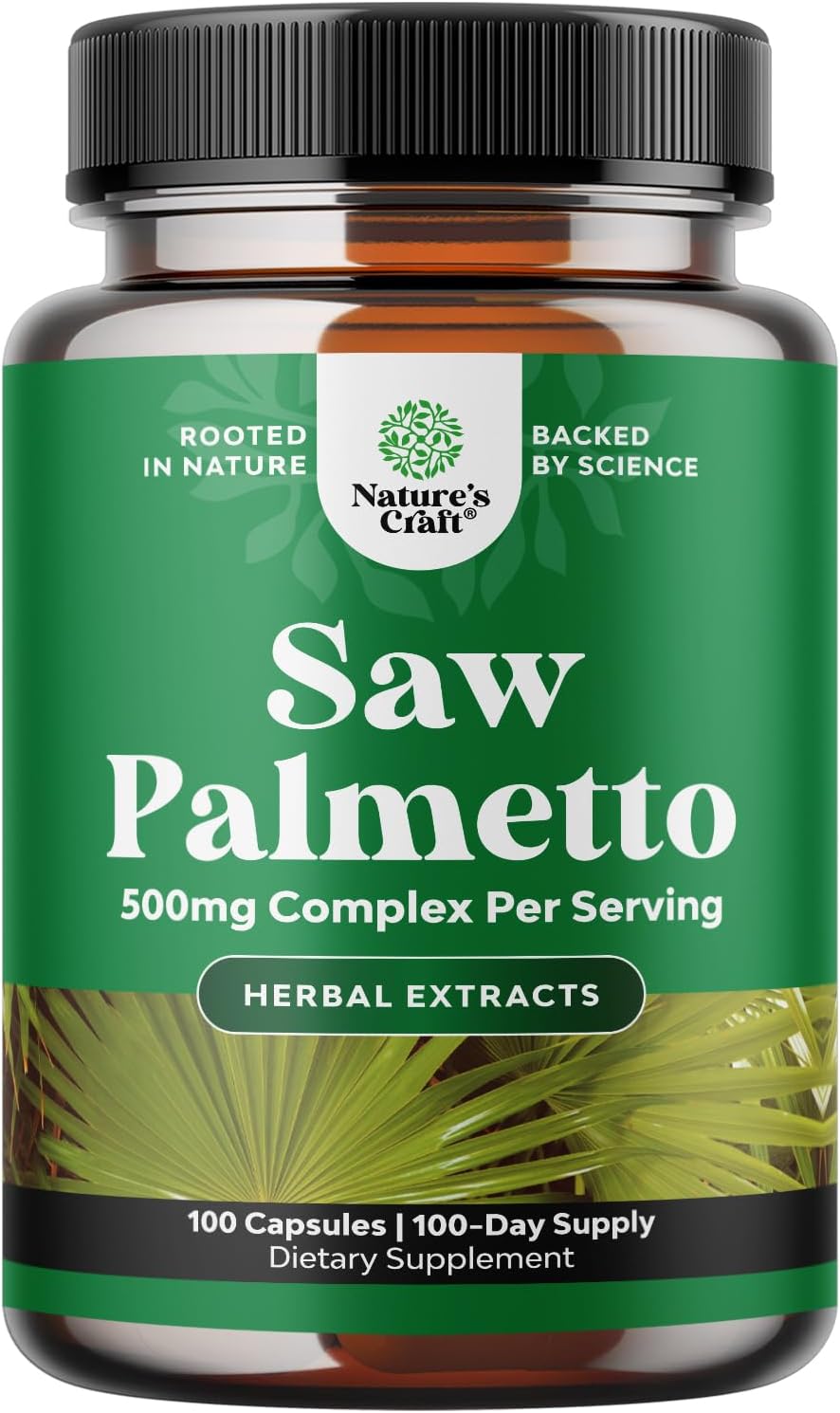 Extra Strength Saw Palmetto Extract – Advanced Herbal Complex for Hair Health and Urinary Support with Plant Sterols & Flavonoids – Potent Herbal Supplement with 500mg per Serving – 100 Capsules Extra Strength Saw Palmetto Extract – Advanced Herbal Complex for Hair Health and Urinary Support with Plant Sterols & Flavonoids – Potent Herbal Supplement with 500mg per Serving – 100 Capsules