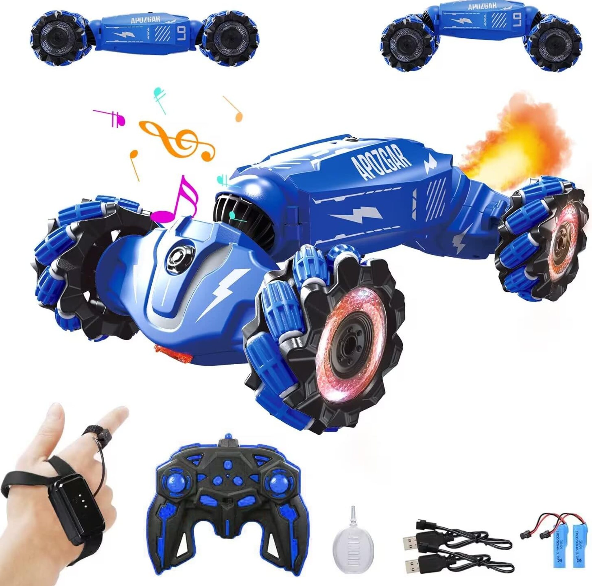 Upgraded Hand Gesture Sensing RC Stunt Car with Lights Music, Spray Drift Gesture RC Car 360° Spins All Terrains Hand Controlled Truck Toys for 6 7 8 9 10 Year Old Boys Upgraded Hand Gesture Sensing RC Stunt Car with Lights Music, Spray Drift Gesture RC Car 360° Spins All Terrains Hand Controlled Truck Toys for 6 7 8 9 10 Year Old Boys