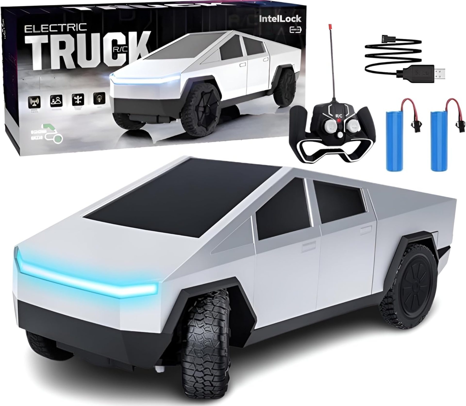 RC Truck for Kids – 1:24 Remote Control Car with LED Lights, Rechargeable All-Terrain 2.4GHz RC Car Toy for Boys & Girls Ages 3-12, Gift for Kids RC Truck for Kids – 1:24 Remote Control Car with LED Lights, Rechargeable All-Terrain 2.4GHz RC Car Toy for Boys & Girls Ages 3-12, Gift for Kids