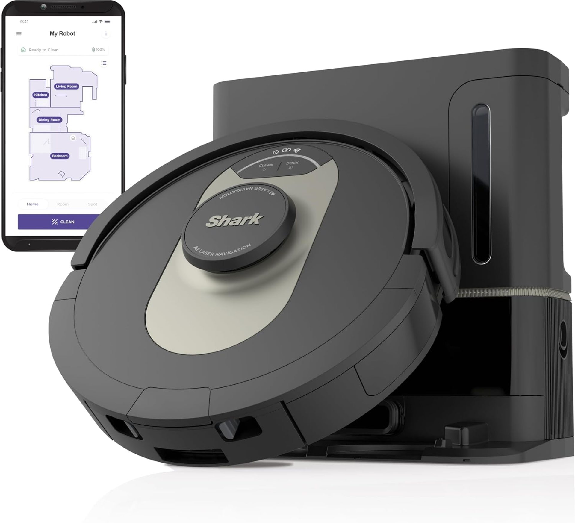 Shark AV2501AE AI Robot Vacuum with XL HEPA Self-Empty Base, Bagless, 60-Day Capacity, LIDAR Navigation, Perfect for Pet Hair, Compatible with Alexa, Wi-Fi Connected, Carpet & Hard Floor, Black Shark AV2501AE AI Robot Vacuum with XL HEPA Self-Empty Base, Bagless, 60-Day Capacity, LIDAR Navigation, Perfect for Pet Hair, Compatible with Alexa, Wi-Fi Connected, Carpet & Hard Floor, Black
