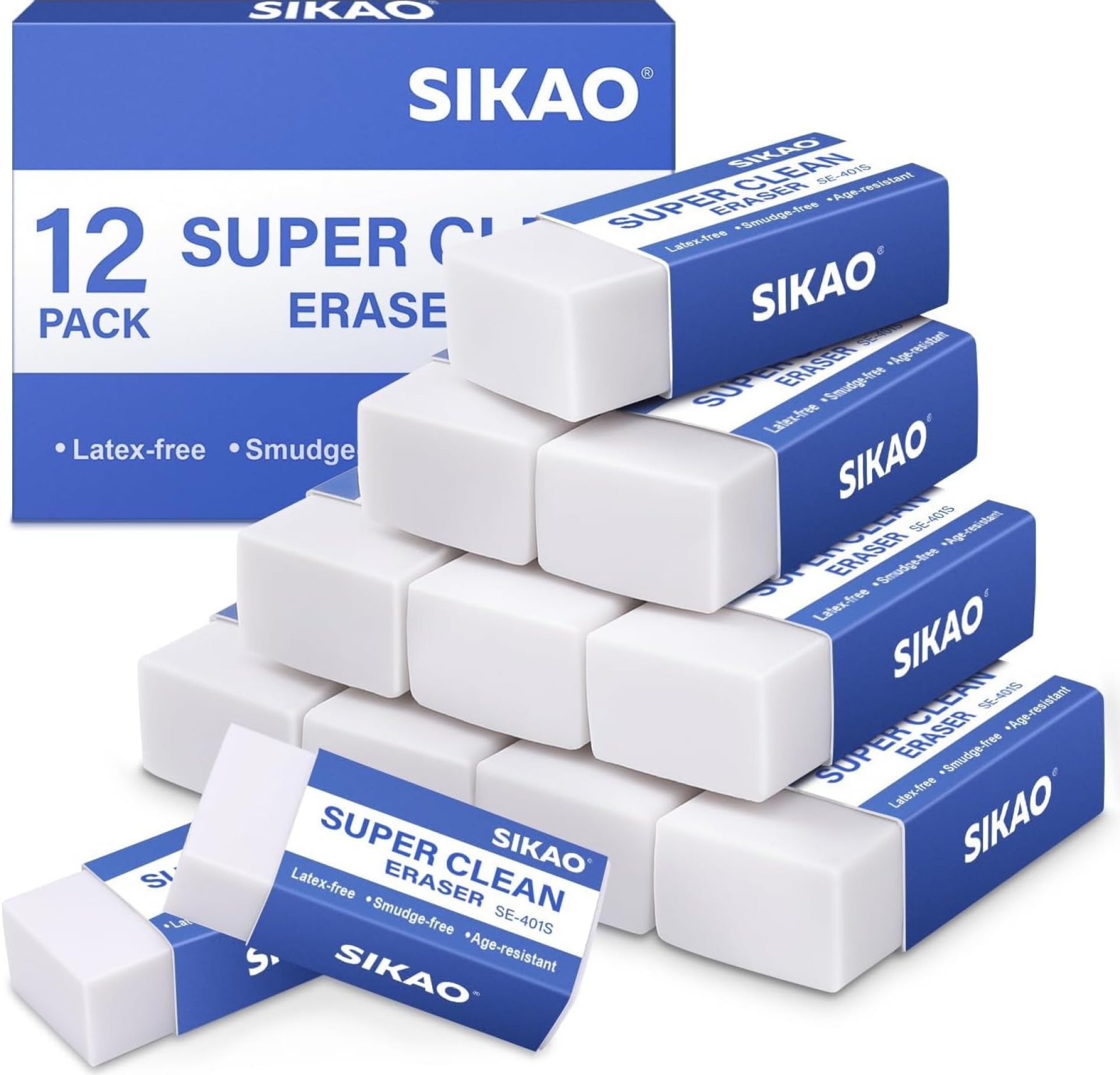 12 Pack Pencil Erasers for Kids, White Erasers Bulk, Art Erasers for Drawing Sketching, Office School Supplies Classroom Essentials 12 Pack Pencil Erasers for Kids, White Erasers Bulk, Art Erasers for Drawing Sketching, Office School Supplies Classroom Essentials