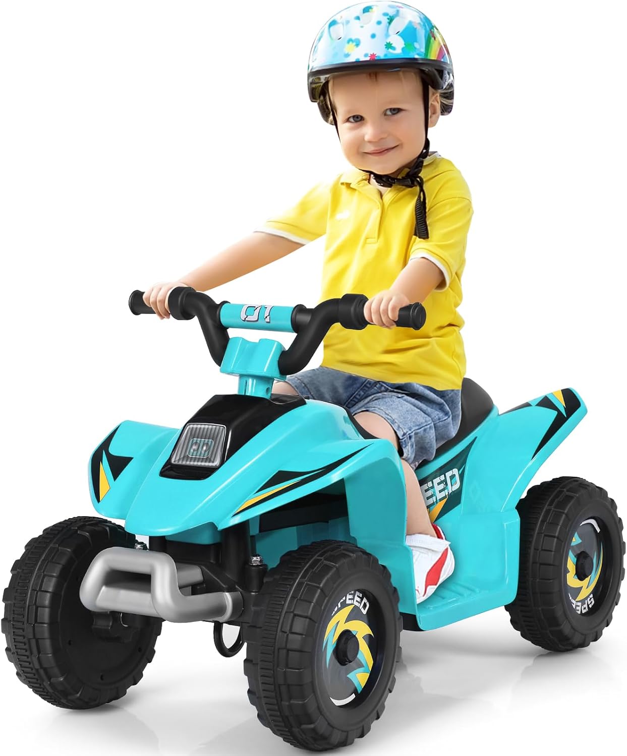 DORTALA Kids ATV, 6V Battery Powered Motorized Ride On Toy Car, Anti-Slip Wheels, 4 Wheeler Electric Quad for Toddlers Ages 3-6 Years, Gift for Boys & Girls, Red (Navy Blue) DORTALA Kids ATV, 6V Battery Powered Motorized Ride On Toy Car, Anti-Slip Wheels, 4 Wheeler Electric Quad for Toddlers Ages 3-6 Years, Gift for Boys & Girls, Red (Navy Blue)