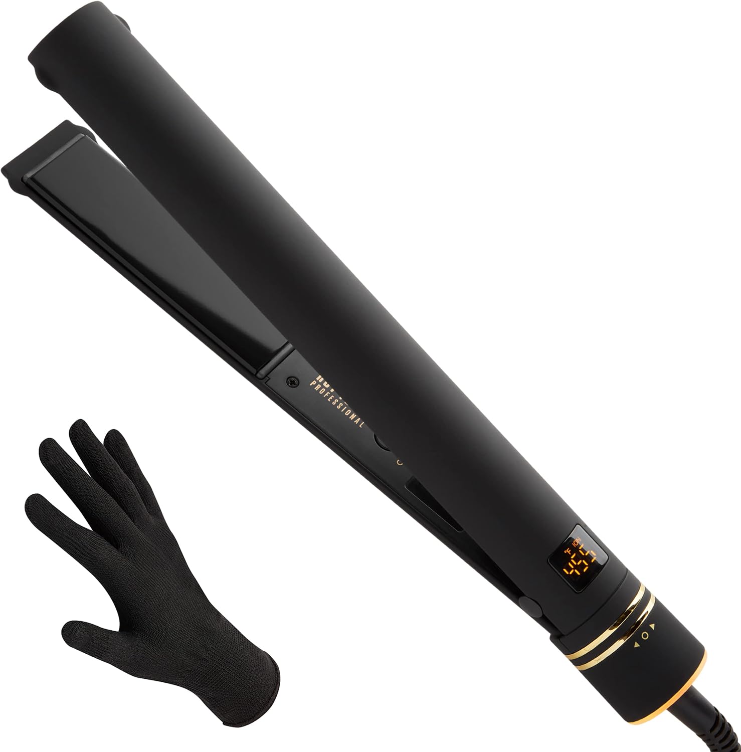Hot Tools Pro Artist Black Gold Evolve Ionic Salon Hair Flat Iron | Long-Lasting Finish for Straightening Hair, (1-1/4 in), HT7123BG Hot Tools Pro Artist Black Gold Evolve Ionic Salon Hair Flat Iron | Long-Lasting Finish for Straightening Hair, (1-1/4 in), HT7123BG