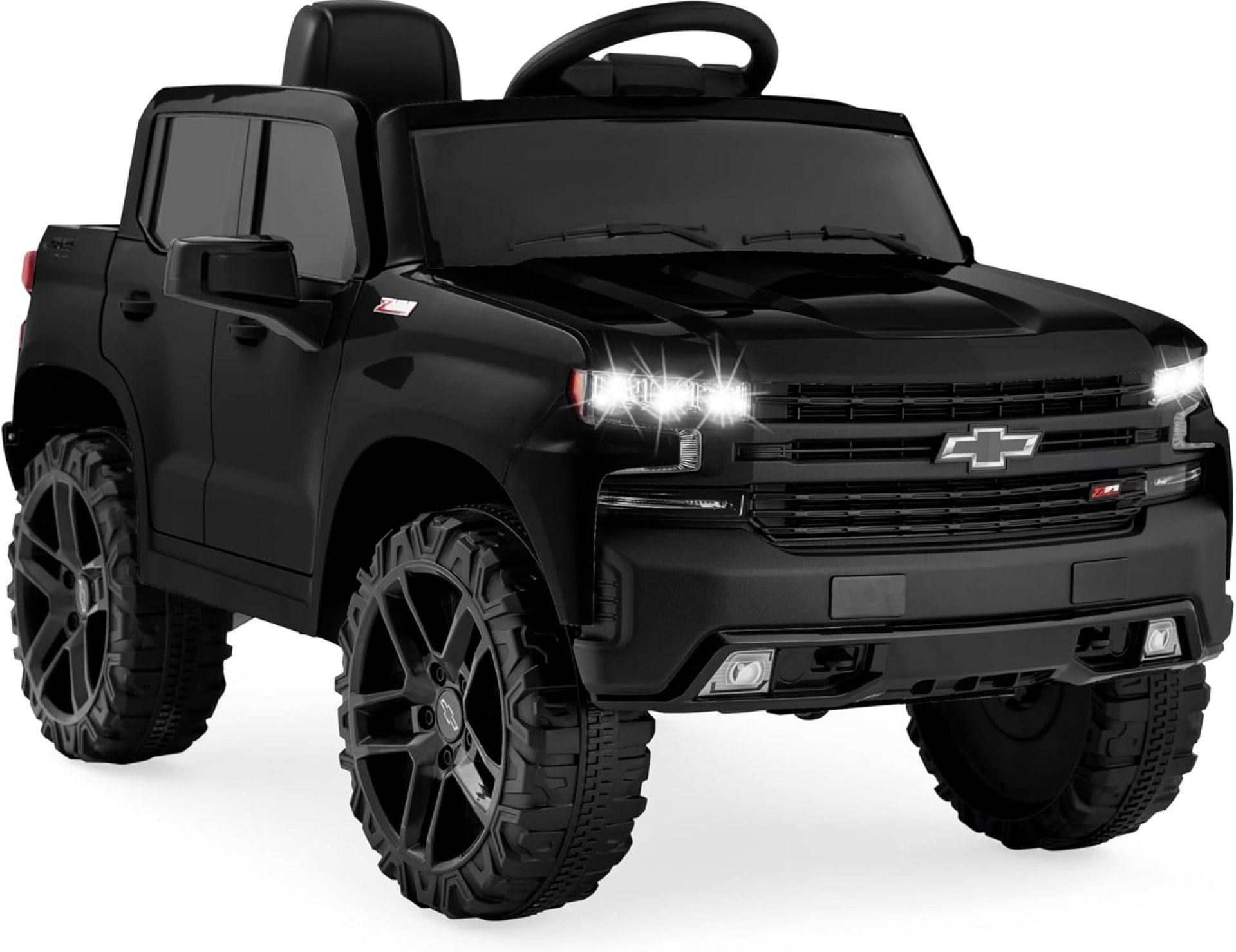 Best Choice Products 12V Licensed Chevrolet Silverado Ride On Truck, Electric Car Toy w/Parent Remote Control, Truck Bed Storage, Bluetooth Speaker, LED Lights, 2.5 MPH Max Speed – Black Best Choice Products 12V Licensed Chevrolet Silverado Ride On Truck, Electric Car Toy w/Parent Remote Control, Truck Bed Storage, Bluetooth Speaker, LED Lights, 2.5 MPH Max Speed – Black
