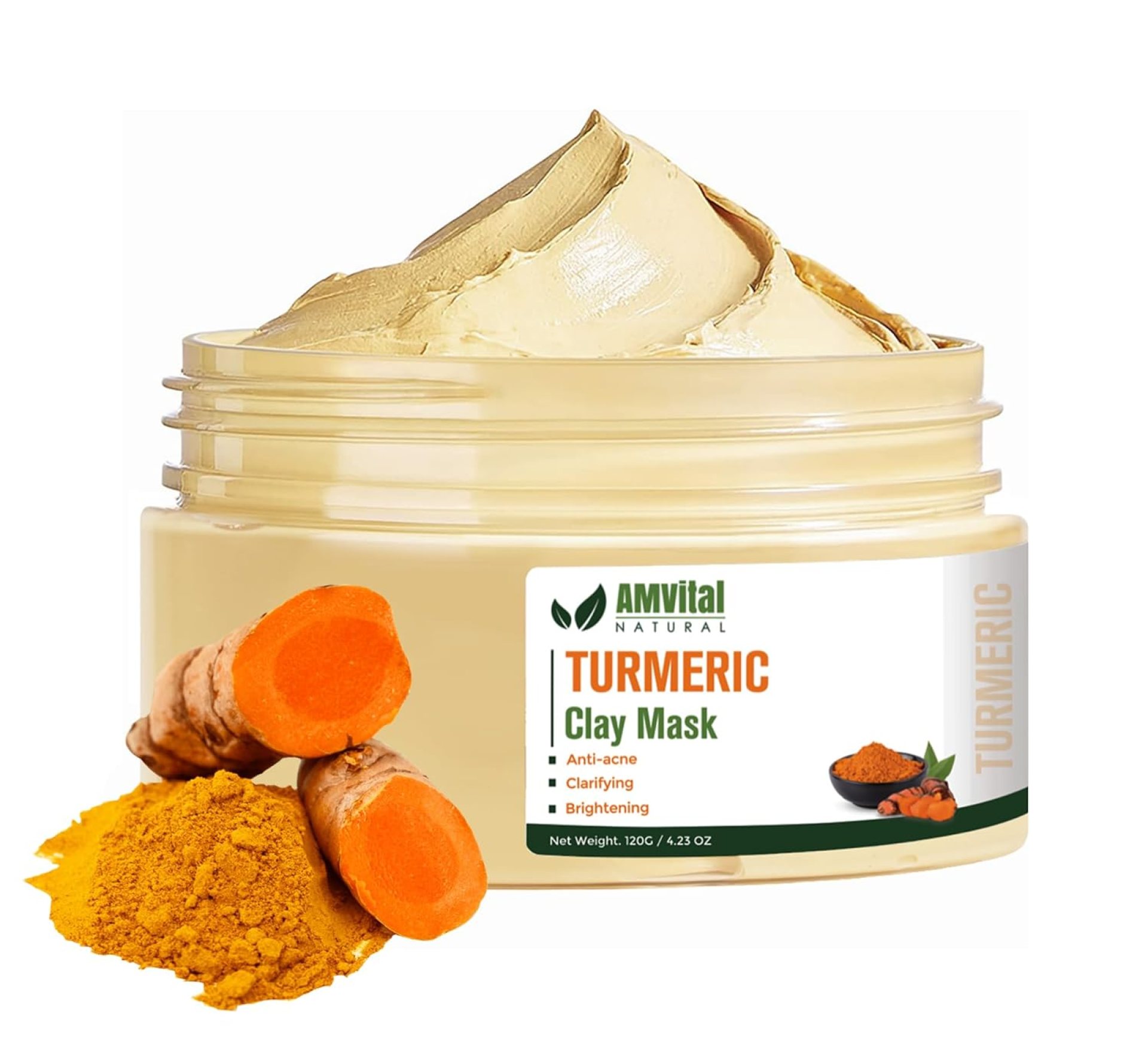Turmeric Face Mask, Clay Facial Masks with Vitamin C, Skin Care for Acne and dark Spots, Smooth & Refine Pores, Anti Aging for Women, Non-Greasy Hydrating Turmeric Face Mask, Clay Facial Masks with Vitamin C, Skin Care for Acne and dark Spots, Smooth & Refine Pores, Anti Aging for Women, Non-Greasy Hydrating