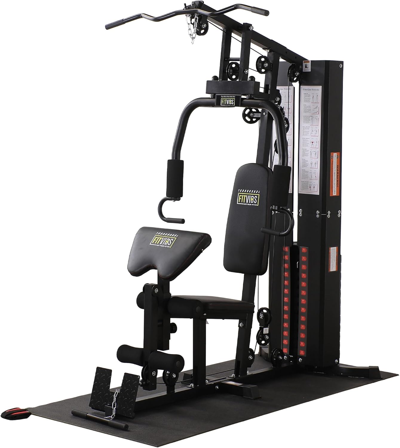 BalanceFrom Multifunctional Home Gym Workout Station with 160LBS Weight, Comes with Floor Mat Stack, Comes with Floor Mat BalanceFrom Multifunctional Home Gym Workout Station with 160LBS Weight, Comes with Floor Mat Stack, Comes with Floor Mat