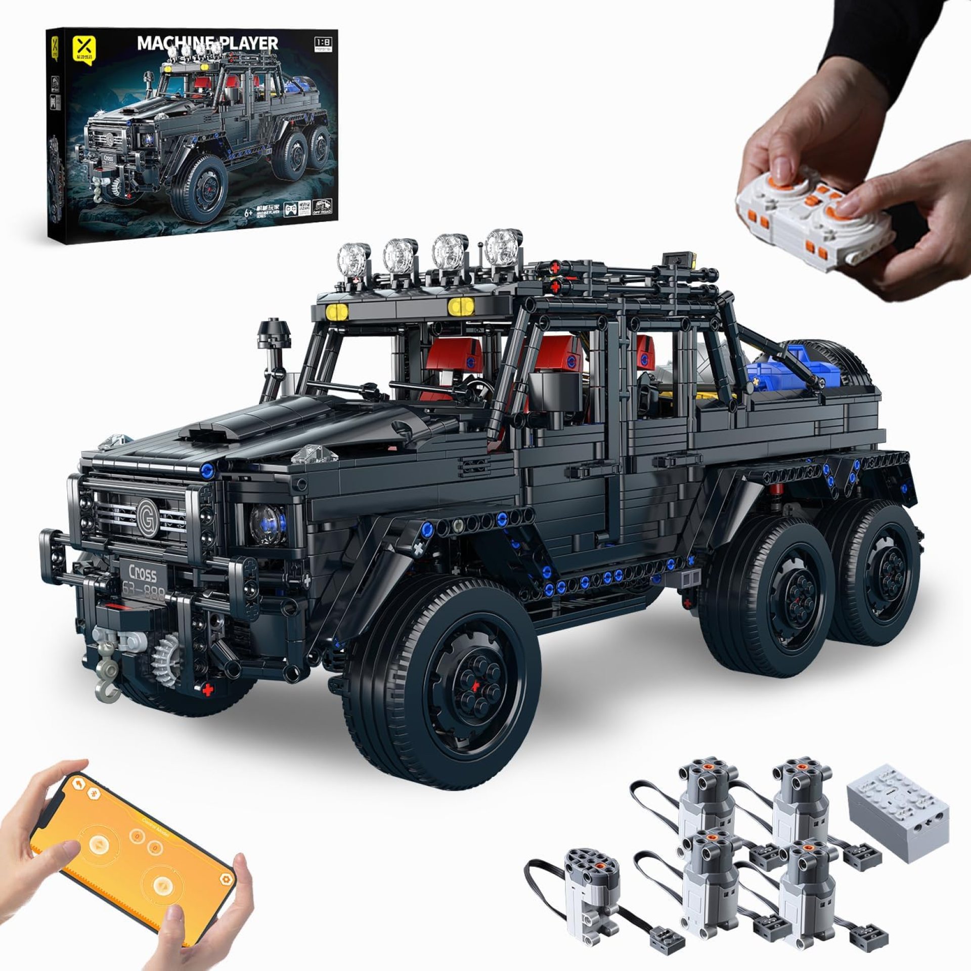 Technical Cars Building Set for Adults,1:8 Remote Control Jeep Wrangler RC Pickup Truck Vehicle Toys with Off Road/Urban Modes Moc Model Birthday Gifts for Boys,Men,Teens 14+(3224 PCS) Technical Cars Building Set for Adults,1:8 Remote Control Jeep Wrangler RC Pickup Truck Vehicle Toys with Off Road/Urban Modes Moc Model Birthday Gifts for Boys,Men,Teens 14+(3224 PCS)