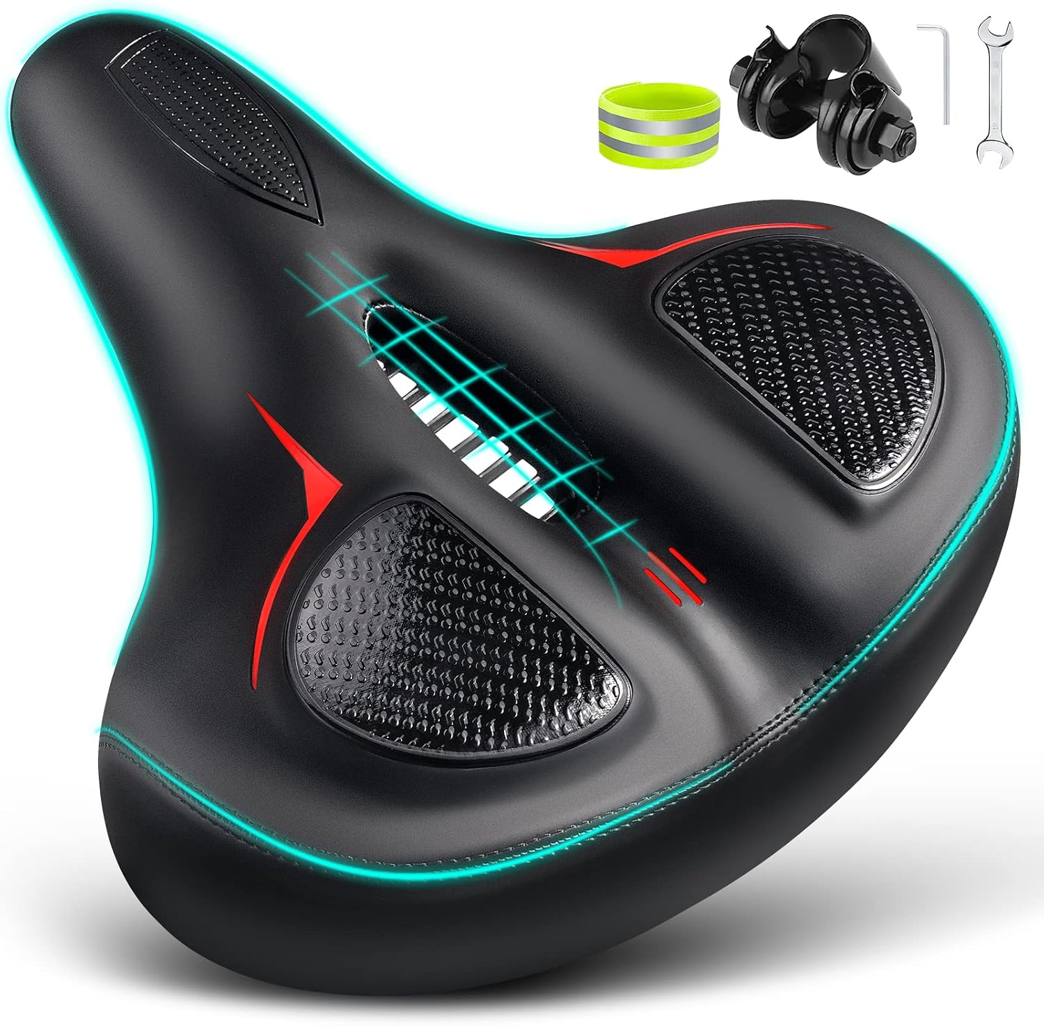 Wide Bike Seat for Peloton Bike, Extra Comfort Bicycle Seats Cushion for Men Women, Oversized Seat Pad for Peloton/Exercise/Spin/Stationary Bikes Saddle Replacement Indoor & Outdoor Wide Bike Seat for Peloton Bike, Extra Comfort Bicycle Seats Cushion for Men Women, Oversized Seat Pad for Peloton/Exercise/Spin/Stationary Bikes Saddle Replacement Indoor & Outdoor