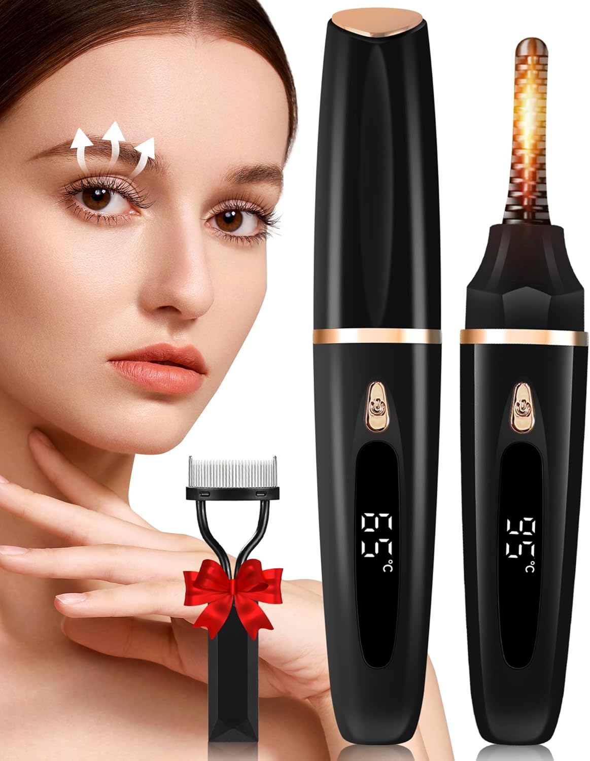 Heated Eyelash Curlers – Eye Lash Curler Heat with Eyelash Comb – Electric Eyelash Curler – Rizador De Pestañasey LED Display 3 Temp Settings USB Charge Natural Curling 24H for Women Makeup Tool Gifts Heated Eyelash Curlers – Eye Lash Curler Heat with Eyelash Comb – Electric Eyelash Curler – Rizador De Pestañasey LED Display 3 Temp Settings USB Charge Natural Curling 24H for Women Makeup Tool Gifts