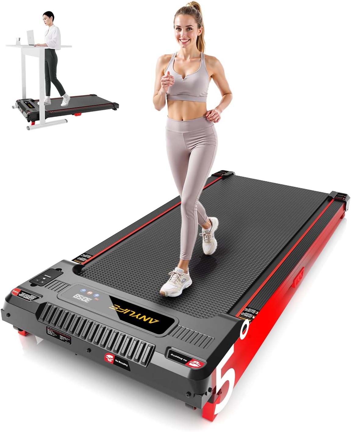 Walking Pad Treadmill, Anylife Incline Walking Pads Under Desk 330lb Capacity, 2.5HP Portable Treadmills for Home, Compact Treadmill Small Running Pad with LED Display, Remote Control Walking Pad Treadmill, Anylife Incline Walking Pads Under Desk 330lb Capacity, 2.5HP Portable Treadmills for Home, Compact Treadmill Small Running Pad with LED Display, Remote Control