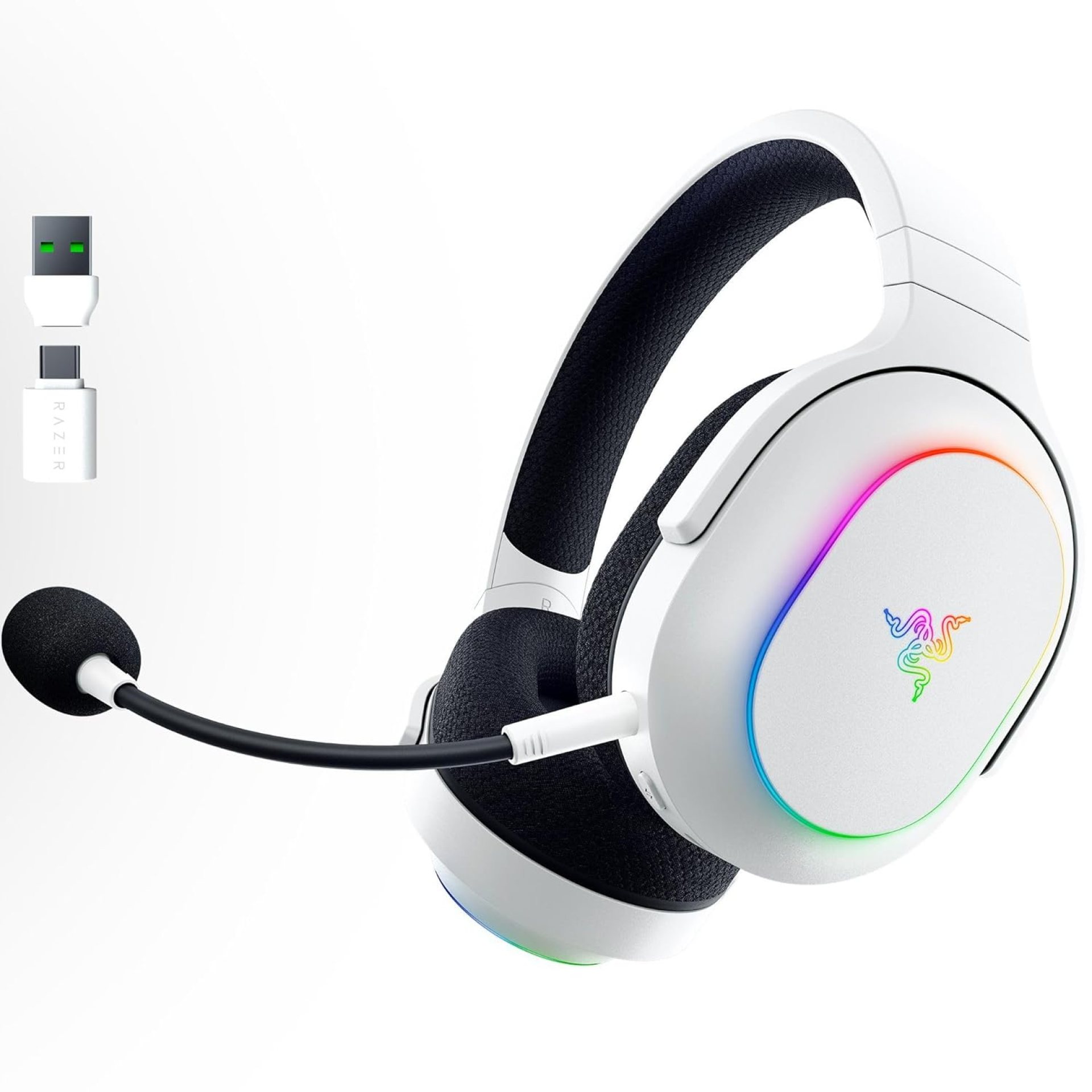 Razer Barracuda X Chroma Wireless Gaming Headset: 2.4GHz Wireless & Bluetooth – Lightweight – Chroma RGB – 40mm Drivers – Cardioid Mic – 70 Hr Battery – for PC, Mac, PS5, Switch, Smartphone – White Razer Barracuda X Chroma Wireless Gaming Headset: 2.4GHz Wireless & Bluetooth – Lightweight – Chroma RGB – 40mm Drivers – Cardioid Mic – 70 Hr Battery – for PC, Mac, PS5, Switch, Smartphone – White