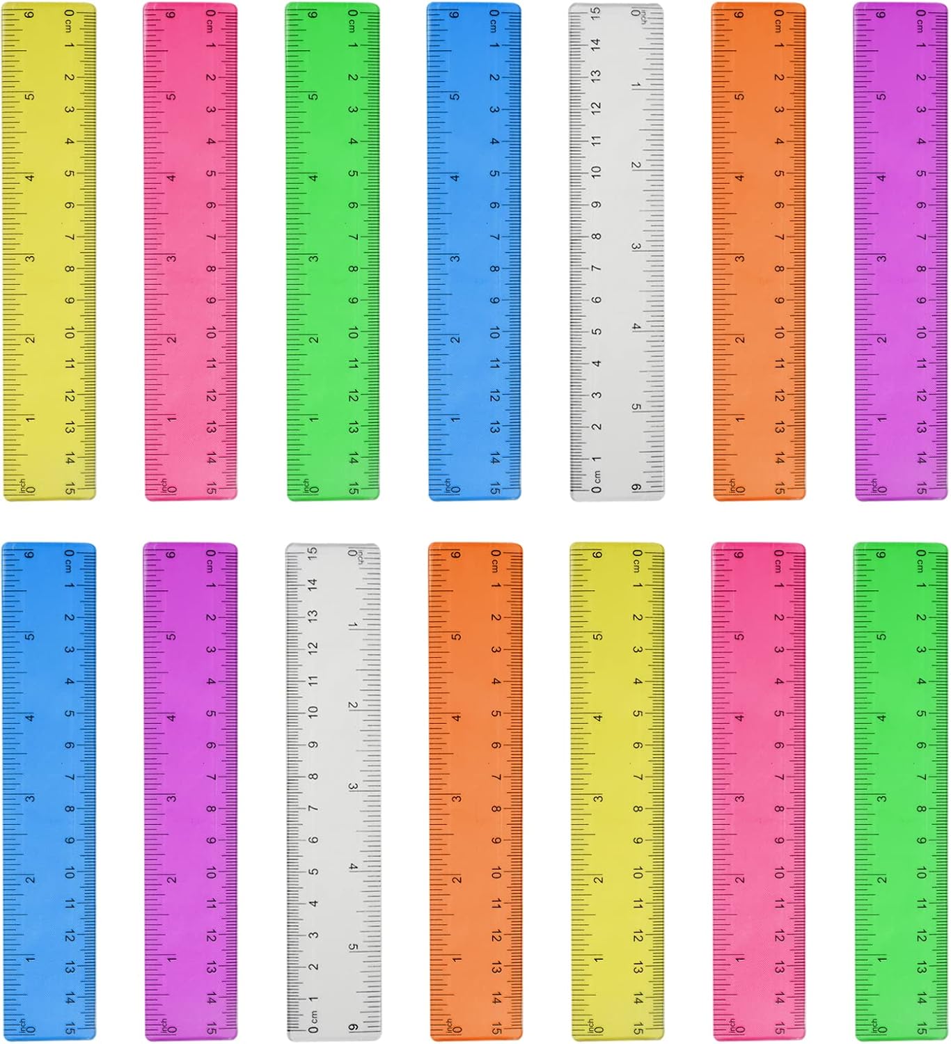 14 Packs 6 Inch Small Rulers for Kids, Plastic School Ruler with Inches and Centimeters, Assorted Colors 14 Packs 6 Inch Small Rulers for Kids, Plastic School Ruler with Inches and Centimeters, Assorted Colors