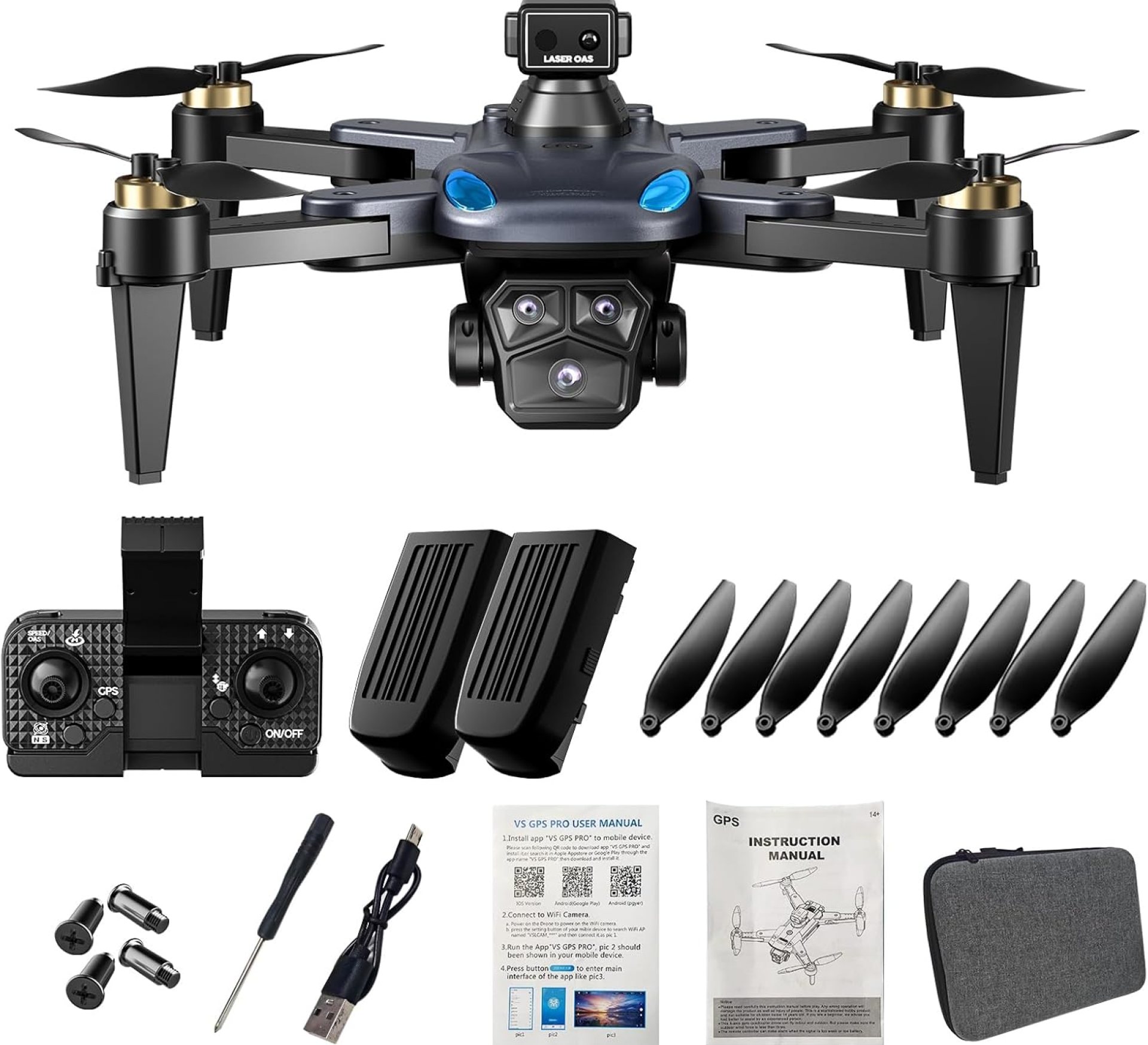 GPS Drone with 4K Dual Camera for Adults,Foldable HD Drones for Kids&Beginners,3000mAh Batteries*2,Optical Flow Localization,Surrounding Flight,Smart Return Home,Dual Shot Switching, Gestures Selfie GPS Drone with 4K Dual Camera for Adults,Foldable HD Drones for Kids&Beginners,3000mAh Batteries*2,Optical Flow Localization,Surrounding Flight,Smart Return Home,Dual Shot Switching, Gestures Selfie
