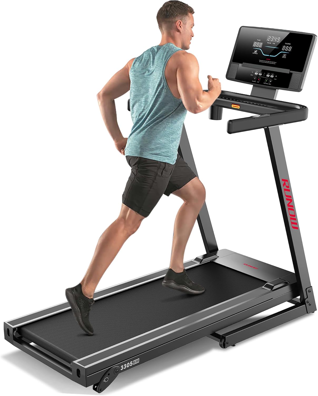 RUNOW Treadmill with Incline, Perfect as Treadmills for Home Walking and Running, Foldable Treadmill Support Bluetooth and Customized Programs, Easy Assembly Exercise Machine RUNOW Treadmill with Incline, Perfect as Treadmills for Home Walking and Running, Foldable Treadmill Support Bluetooth and Customized Programs, Easy Assembly Exercise Machine
