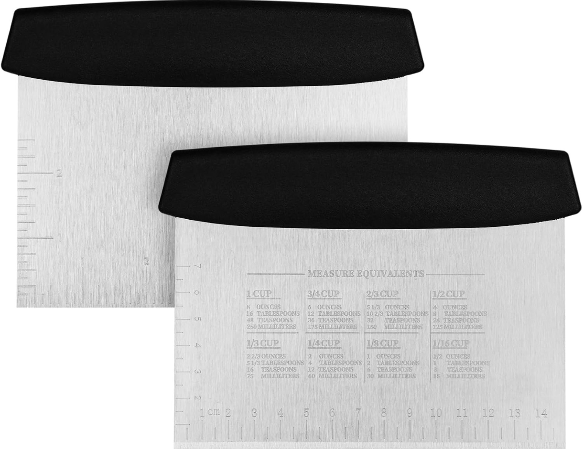 Vaincre Bench Dough Scraper Cutter – 2PCS 6″ Stainless Steel Chopper Baking Scraper Spatula with Measuring Scale, Bench Chopping Knife, Kitchen Cooking Utensils Tool for Pastry, Food, Bread Vaincre Bench Dough Scraper Cutter – 2PCS 6″ Stainless Steel Chopper Baking Scraper Spatula with Measuring Scale, Bench Chopping Knife, Kitchen Cooking Utensils Tool for Pastry, Food, Bread