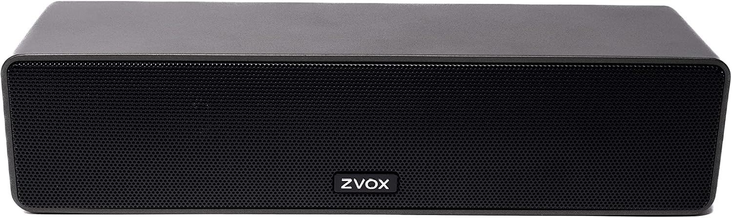 ZVOX AccuVoice AV100 Compact TV Soundbar Speaker with 6 Levels of Voice Boost, Titanium ZVOX AccuVoice AV100 Compact TV Soundbar Speaker with 6 Levels of Voice Boost, Titanium