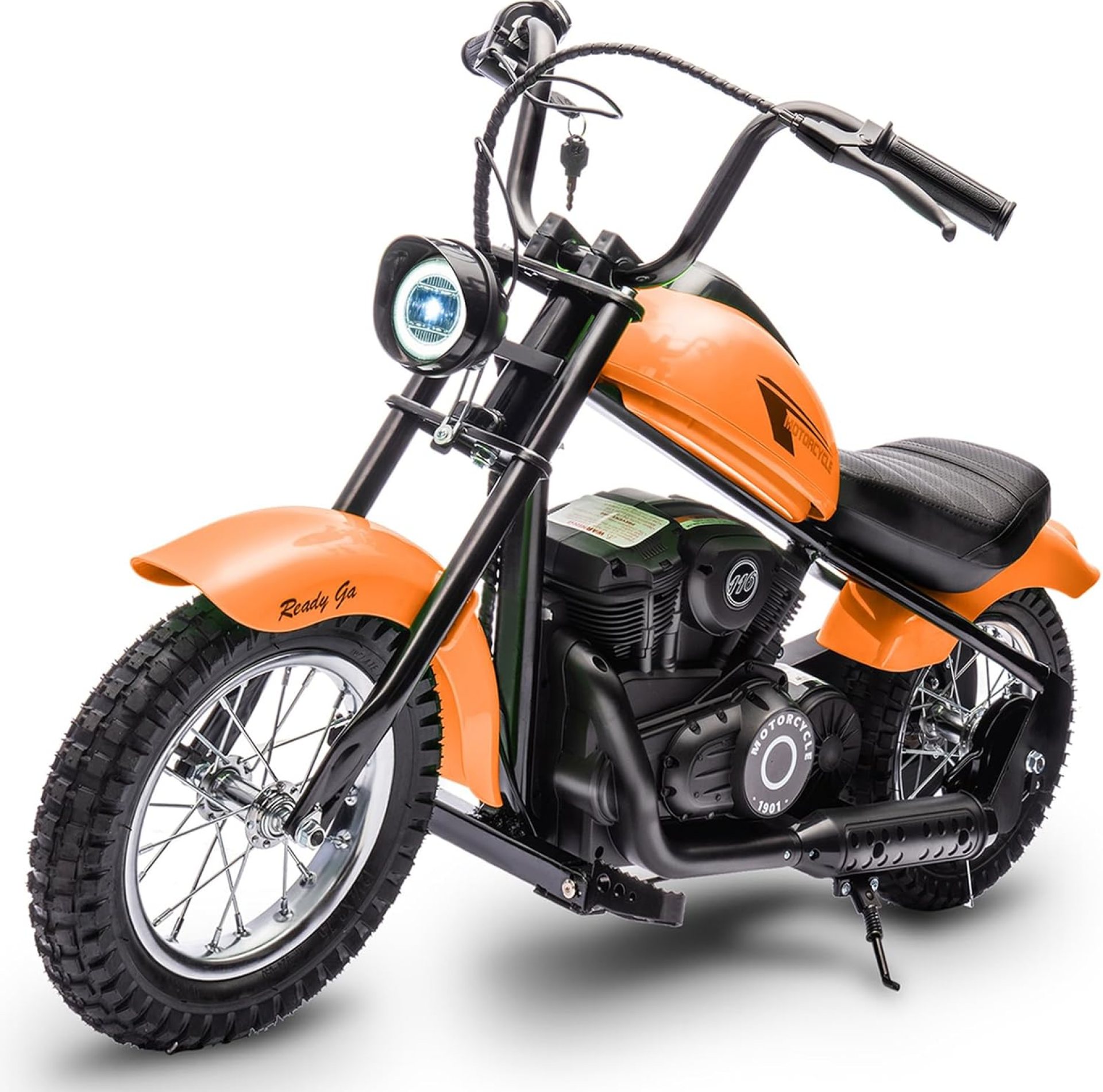 Electric Motorcycle for Kids, 24V 250W Kids Electric Dirt Bike, Two Speed Max Up to 14MPH & 60 Minutes Continuous, with Led Lights, Leather Seat, Rear Brake, Electric Motorbike for Kids/Teens, Orange Electric Motorcycle for Kids, 24V 250W Kids Electric Dirt Bike, Two Speed Max Up to 14MPH & 60 Minutes Continuous, with Led Lights, Leather Seat, Rear Brake, Electric Motorbike for Kids/Teens, Orange