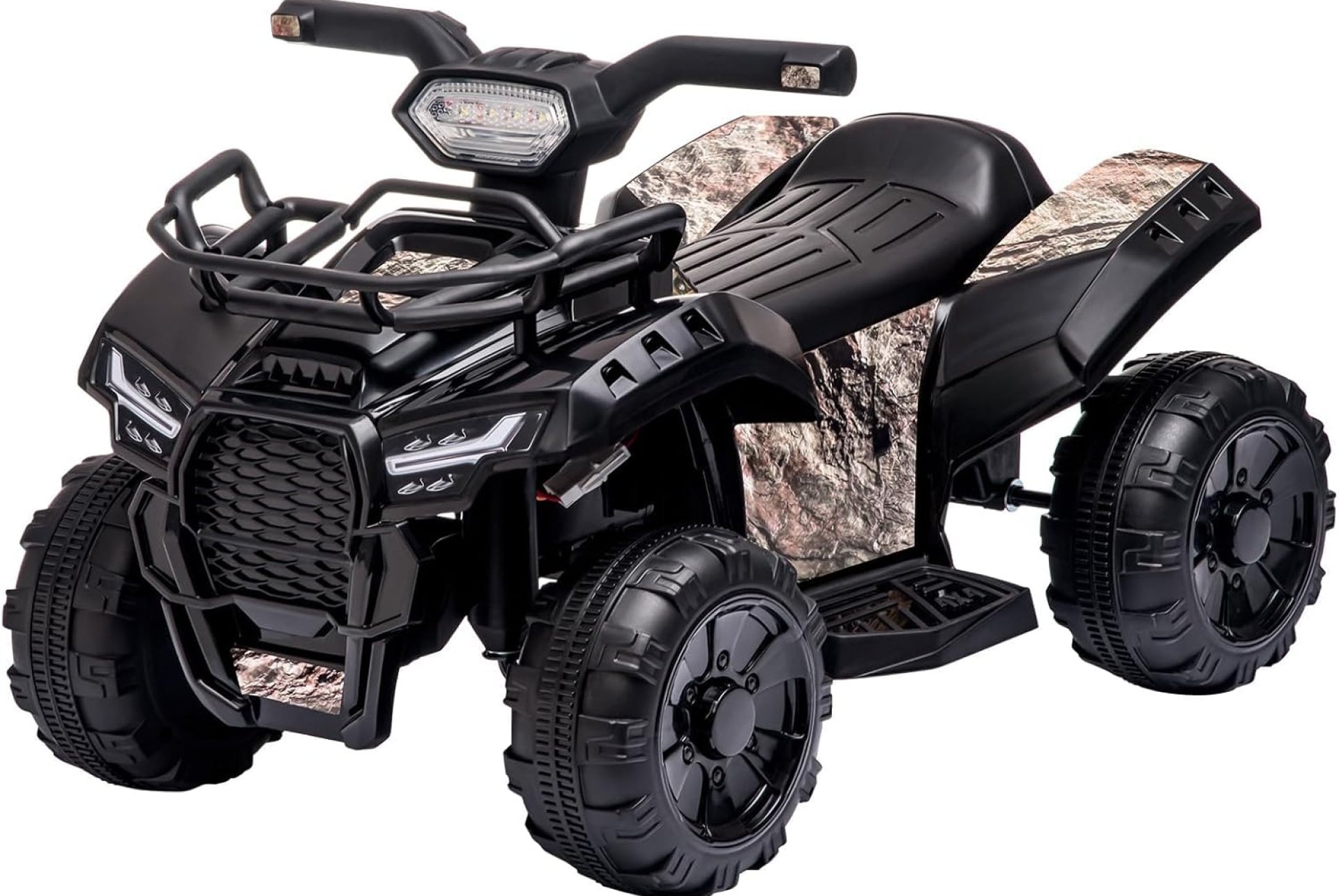 ATV for Kids, 6V Battery Powered Toddler 4 Wheeler w/Music, Light, 1.2mph Max Speed, Kids ATV 4 Wheeler for Ages 1½ to 3½ Years, Black ATV for Kids, 6V Battery Powered Toddler 4 Wheeler w/Music, Light, 1.2mph Max Speed, Kids ATV 4 Wheeler for Ages 1½ to 3½ Years, Black