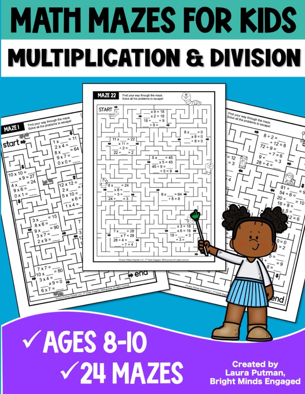 Math Mazes for Kids Multiplication and Division Book Math Mazes for Kids Multiplication and Division Book