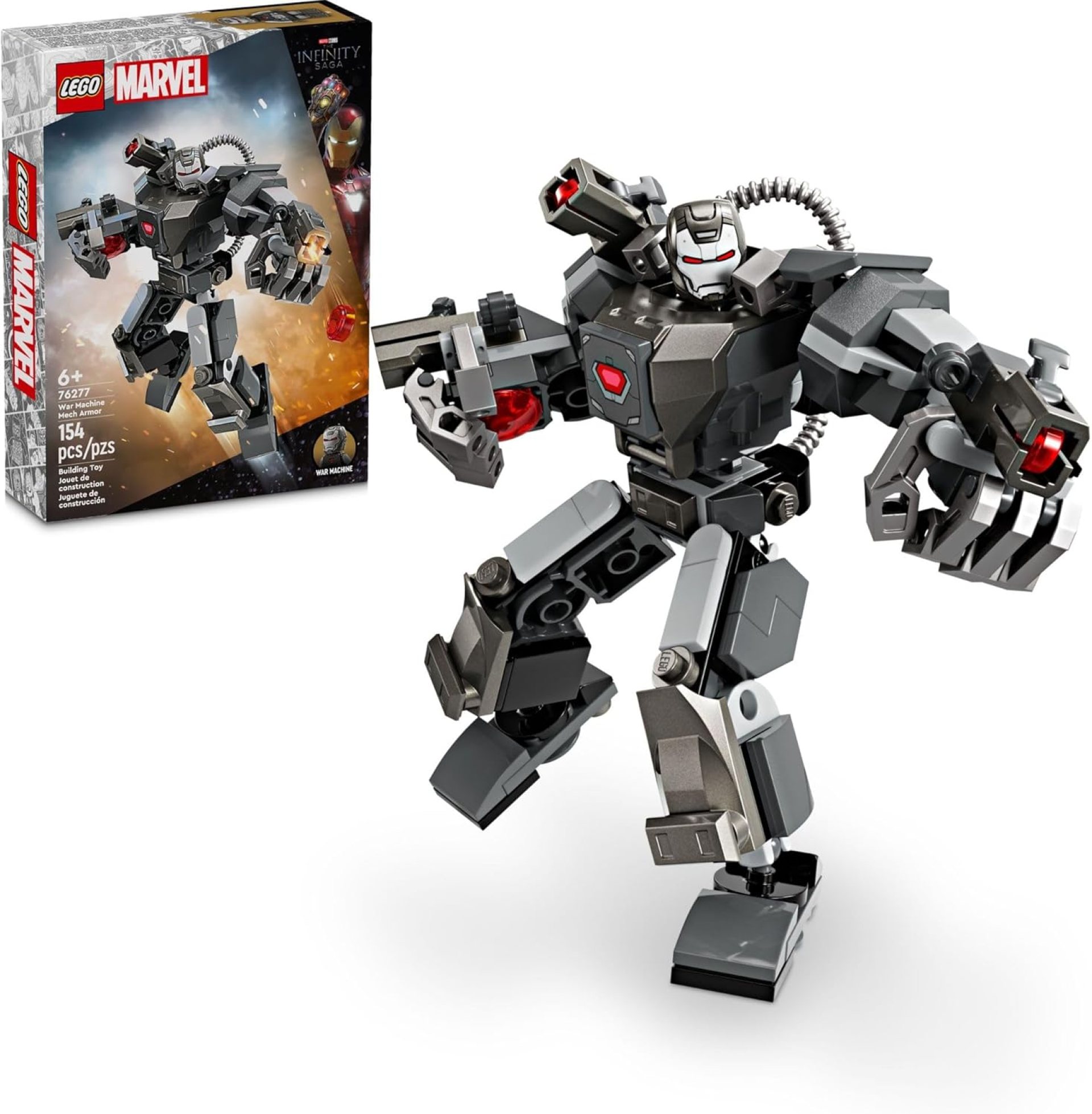 LEGO Marvel War Machine Mech Armor, Buildable Marvel Action Figure Toy for Kids with 3 Stud Shooters, Legendary Character from The MCU, Marvel Gift for Boys and Girls Aged 6 and Up, 76277 LEGO Marvel War Machine Mech Armor, Buildable Marvel Action Figure Toy for Kids with 3 Stud Shooters, Legendary Character from The MCU, Marvel Gift for Boys and Girls Aged 6 and Up, 76277