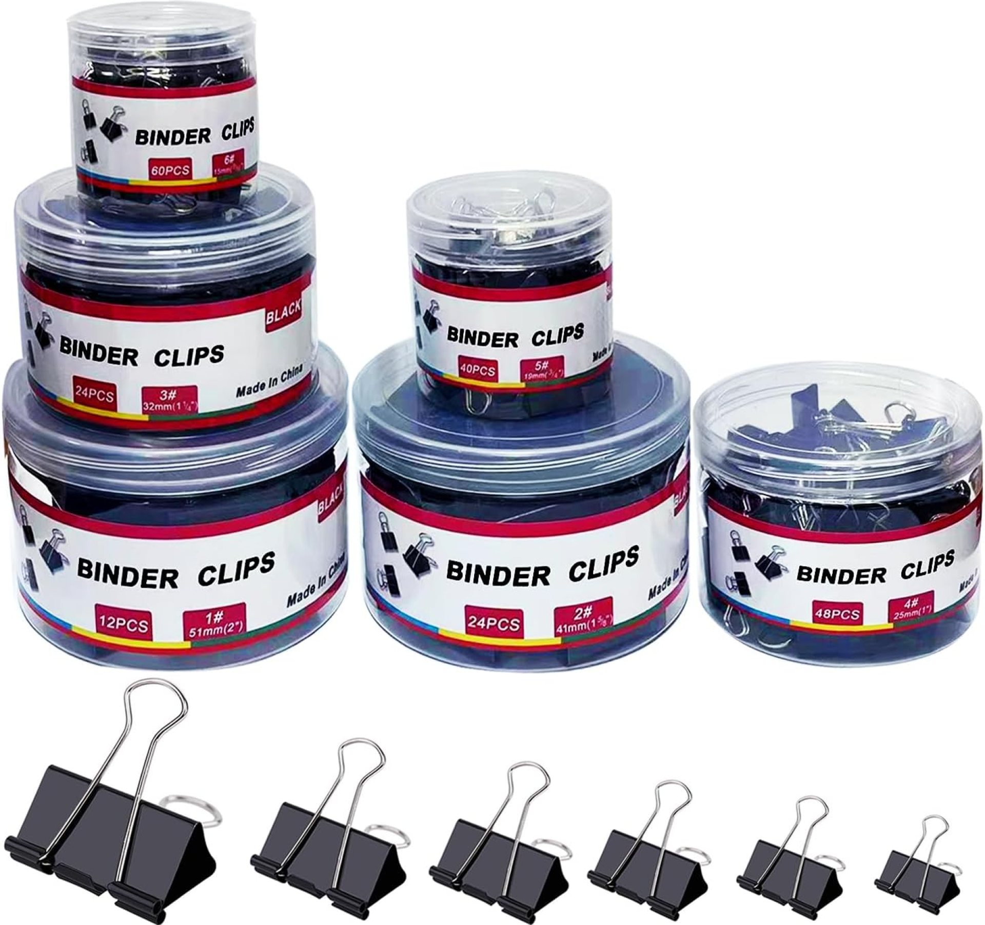 208 PCS Binder Clips Paper Clamps Assorted Sizes, Metal Paper Binder Clip, Black Binding Paperwork Clamp Bulk, Office Supplies for School Teachers 208 PCS Binder Clips Paper Clamps Assorted Sizes, Metal Paper Binder Clip, Black Binding Paperwork Clamp Bulk, Office Supplies for School Teachers