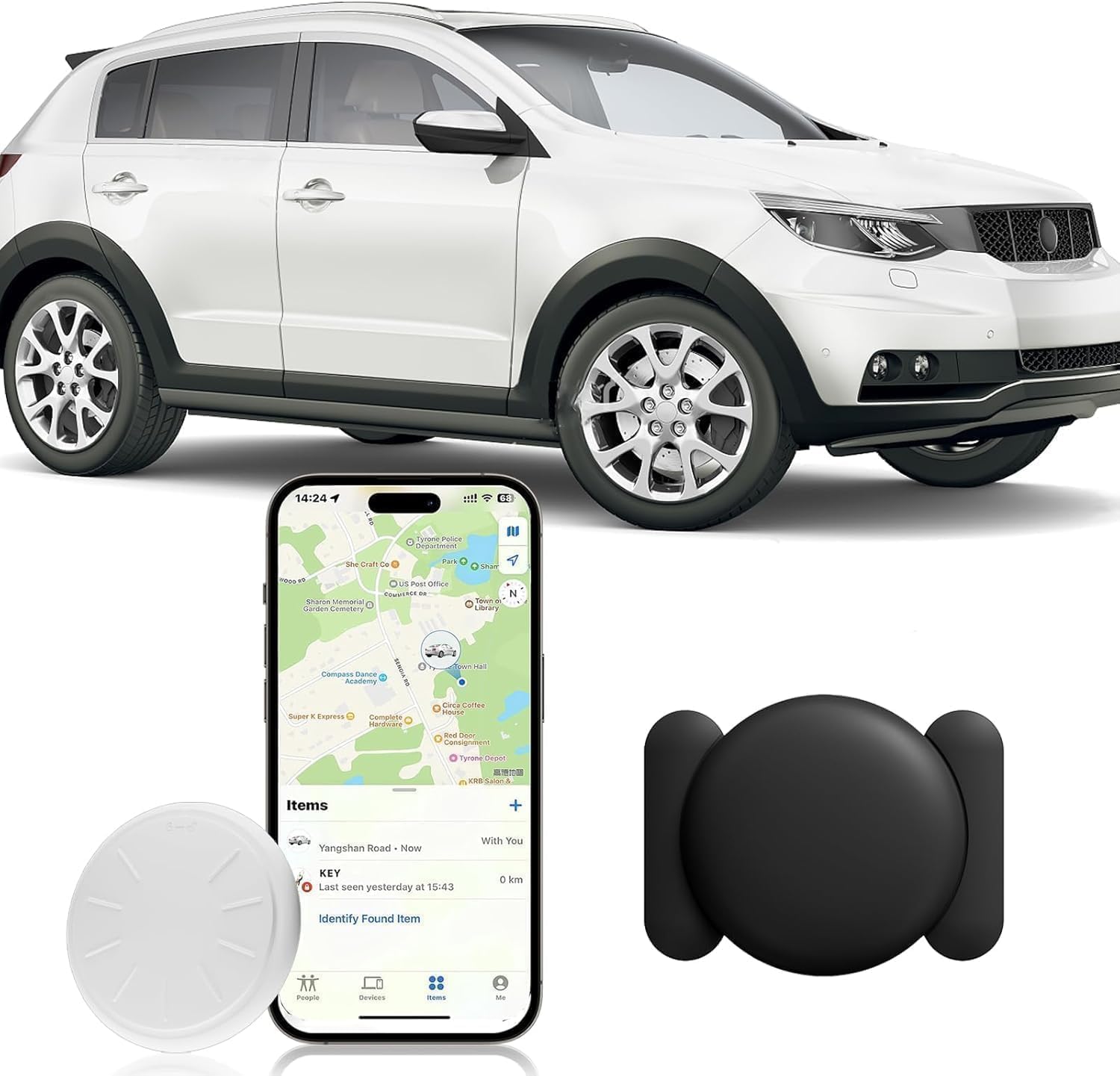 Car Tracker No Subscription,Magnetic GPS Tracker for Vehicle,Car Tracker Hidden Device with Magnetic Waterproof Case,Car Locator Work with Apple Find My App (iOS Only) (Black,1PCS) Car Tracker No Subscription,Magnetic GPS Tracker for Vehicle,Car Tracker Hidden Device with Magnetic Waterproof Case,Car Locator Work with Apple Find My App (iOS Only) (Black,1PCS)