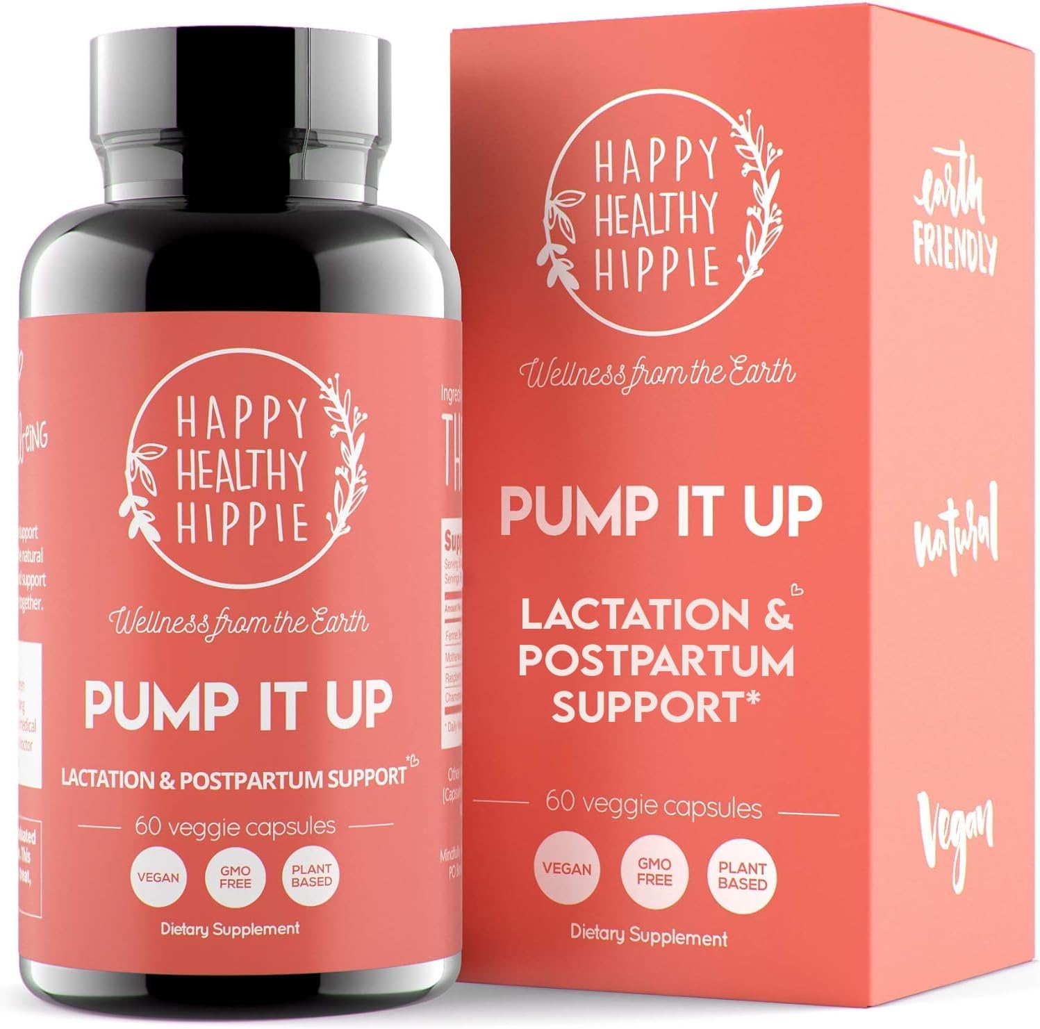 Happy Healthy Hippie Pump It Up Lactation Supplement – Postnatal Vitamins for Women Breastfeeding | Supports Breast Milk Supply Increase | Fennel Seed, Chamomile, Motherwort, Raspberry Leaf | 60 Ct Happy Healthy Hippie Pump It Up Lactation Supplement – Postnatal Vitamins for Women Breastfeeding | Supports Breast Milk Supply Increase | Fennel Seed, Chamomile, Motherwort, Raspberry Leaf | 60 Ct