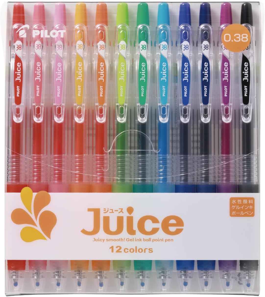 PILOT Juice Gel Ink Ballpoint Pen, 0.38 mm, 12 Color Set (LJU120UF-12C) PILOT Juice Gel Ink Ballpoint Pen, 0.38 mm, 12 Color Set (LJU120UF-12C)