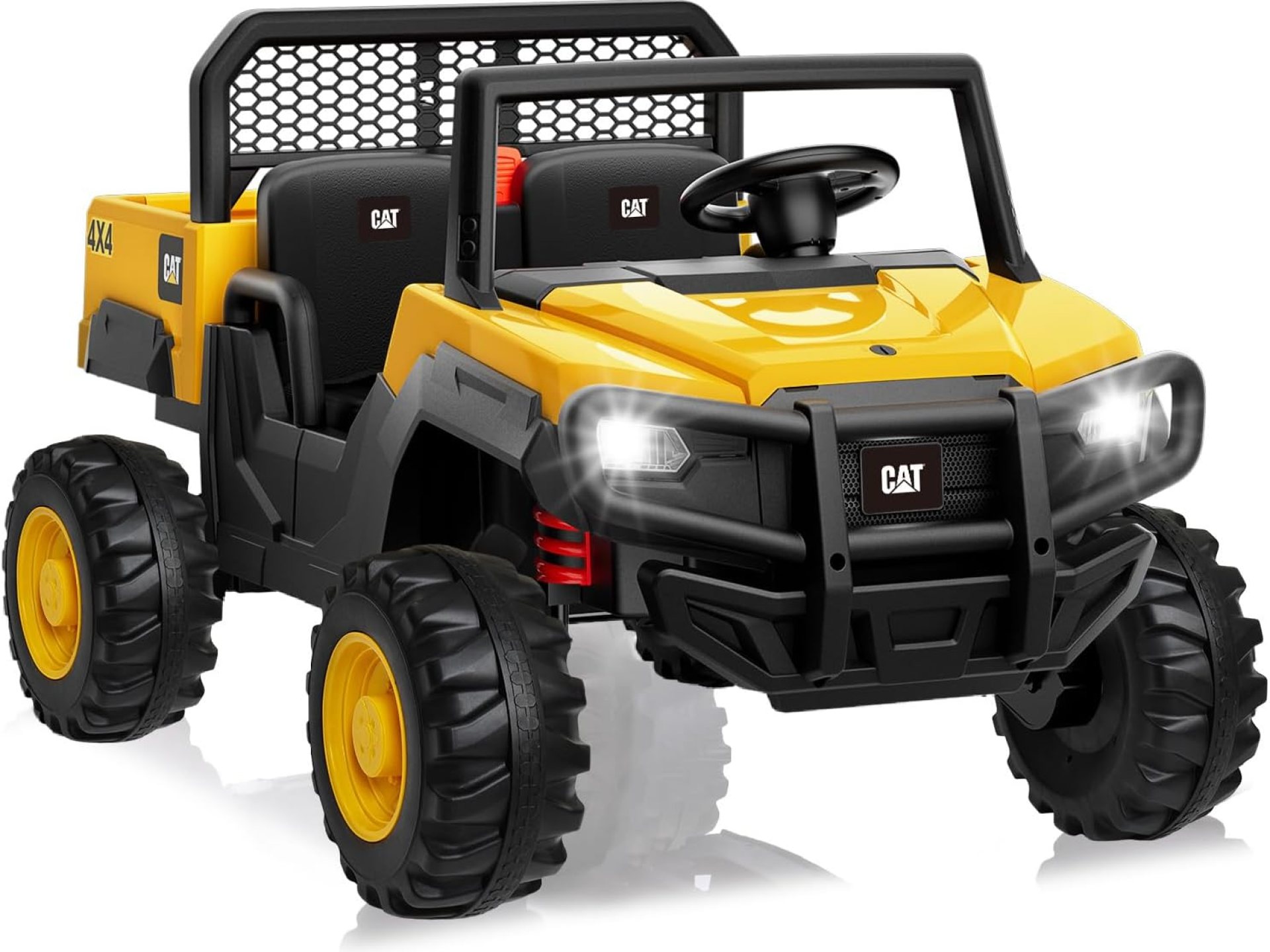 ANPABO 24V Licensed Caterpillar Ride On Dump Truck, 4X100W Powerful Motors, Up to 5Mph, Parent Remote Control, Dump Bed and Shovel, Electric Car for Kids 3-6, Yellow ANPABO 24V Licensed Caterpillar Ride On Dump Truck, 4X100W Powerful Motors, Up to 5Mph, Parent Remote Control, Dump Bed and Shovel, Electric Car for Kids 3-6, Yellow