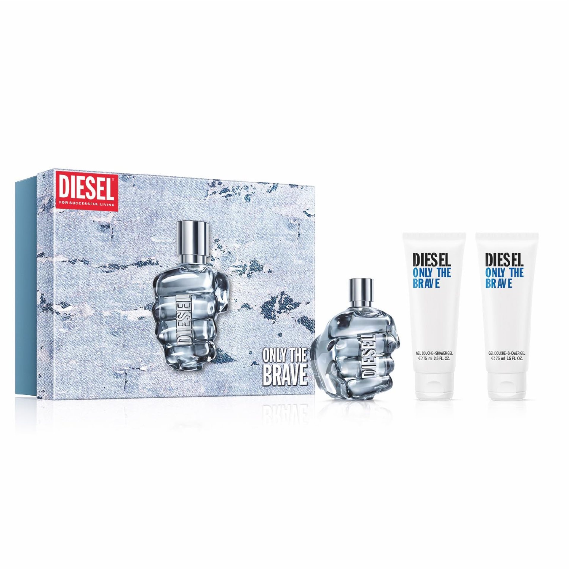 DIESEL Only The Brave, Eau de Toilette & Fragrance Gift Set for Men, Fougere Scent With Notes of Lemon, Rosemary & Ambery Wood DIESEL Only The Brave, Eau de Toilette & Fragrance Gift Set for Men, Fougere Scent With Notes of Lemon, Rosemary & Ambery Wood