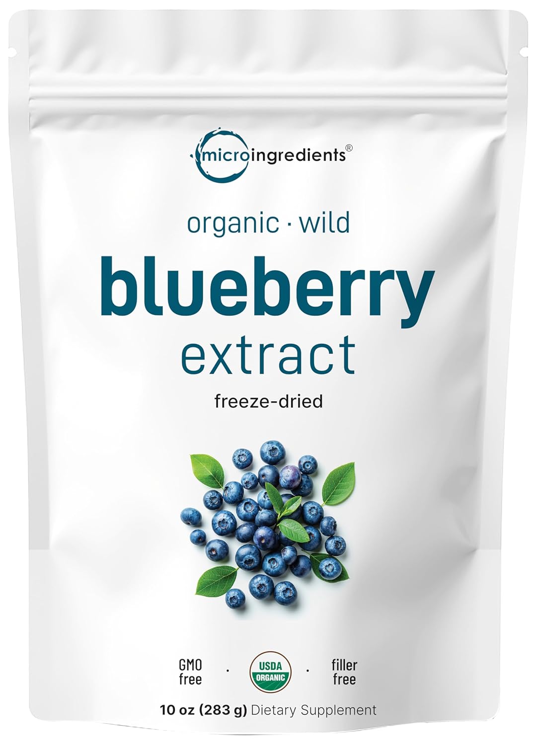 Organic Blueberry Extract Powder, 10oz | 100% Natural Fruit Powder | Freeze-Dried Wild Blueberries Source | No Sugar & Additives | Great Flavor for Drinks, Smoothie, & Beverages | Non-GMO & Vegan Organic Blueberry Extract Powder, 10oz | 100% Natural Fruit Powder | Freeze-Dried Wild Blueberries Source | No Sugar & Additives | Great Flavor for Drinks, Smoothie, & Beverages | Non-GMO & Vegan