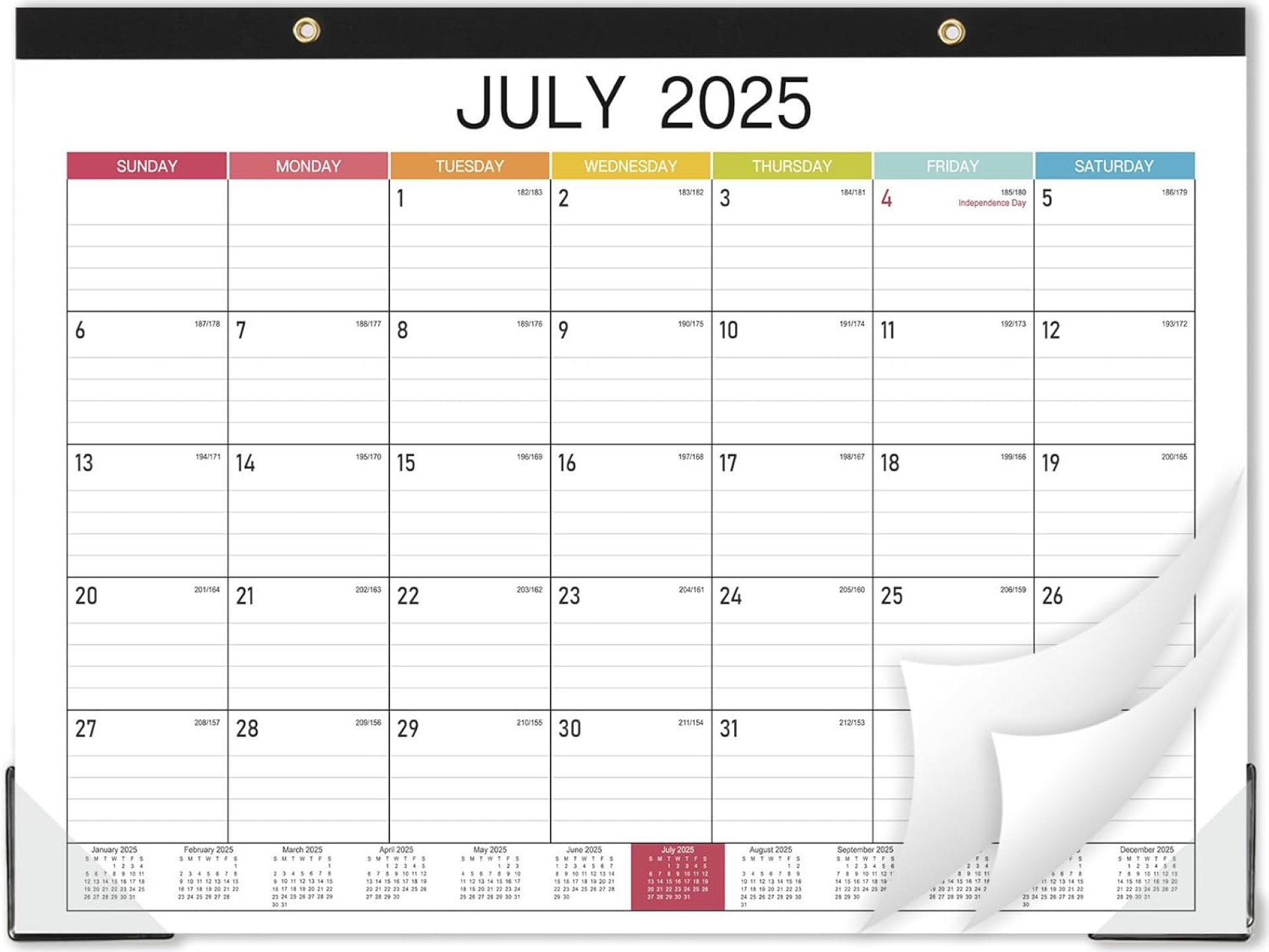 2025-2026 Desk Calendar – Desk Calendar 2025-2026, 14.8″ x 11.4″, Jul. 2025 – Dec. 2026, 18 Months Calendar, Large Ruled Blocks, Tear Off, Corner Protectors, Desk/Wall Calendar for Planning and Organizing 2025-2026 Desk Calendar – Desk Calendar 2025-2026, 14.8″ x 11.4″, Jul. 2025 – Dec. 2026, 18 Months Calendar, Large Ruled Blocks, Tear Off, Corner Protectors, Desk/Wall Calendar for Planning and Organizing