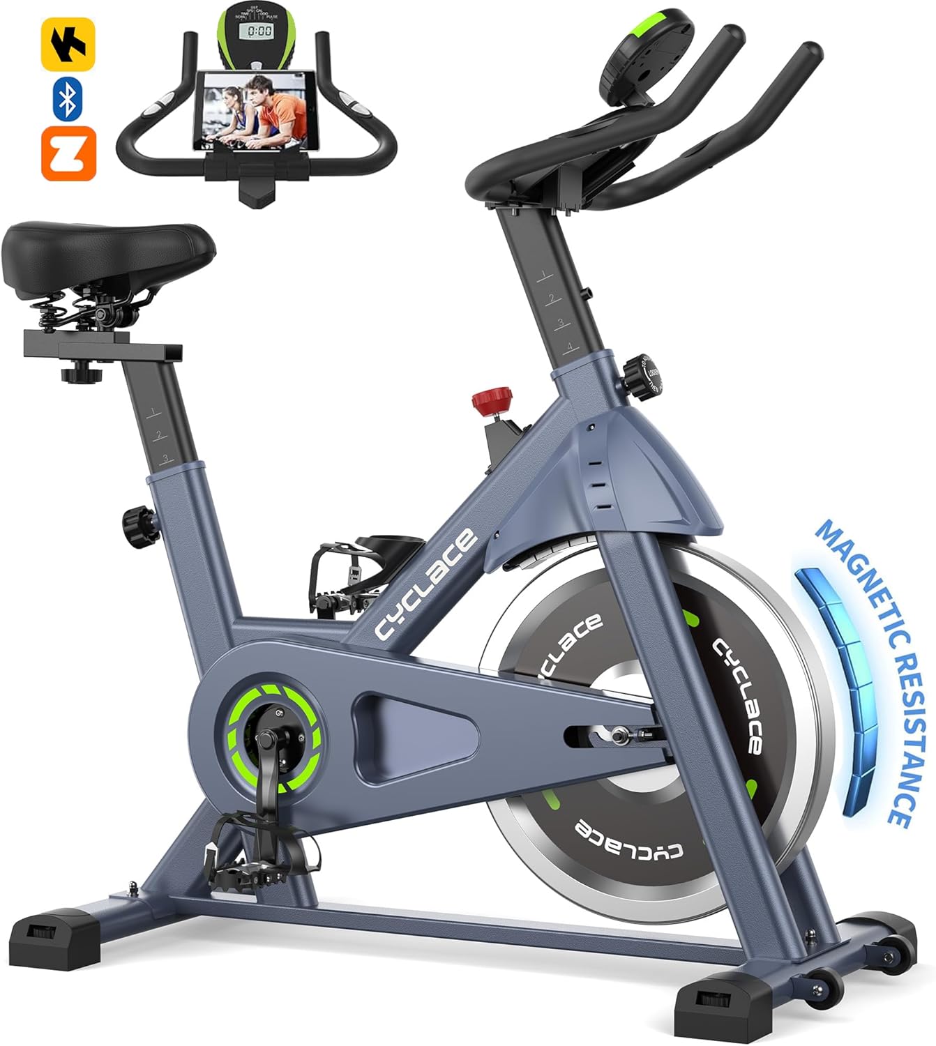 Cyclace Magnetic Exercise Bike, Stationary Bike, Low Noise Indoor Cycling Bike for Home Cardio, 300lbs Weight Capacity Cyclace Magnetic Exercise Bike, Stationary Bike, Low Noise Indoor Cycling Bike for Home Cardio, 300lbs Weight Capacity