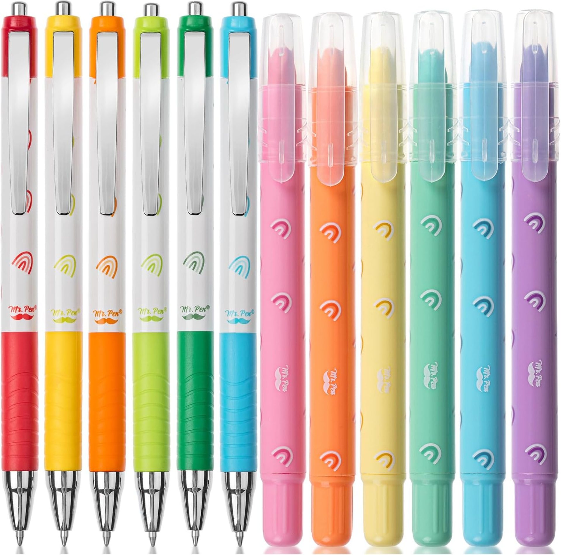 Mr. Pen- Bible Highlighters and Pens No Bleed, 12 Pack, Gel Highlighters, Bible Pens No Bleed Through Mr. Pen- Bible Highlighters and Pens No Bleed, 12 Pack, Gel Highlighters, Bible Pens No Bleed Through