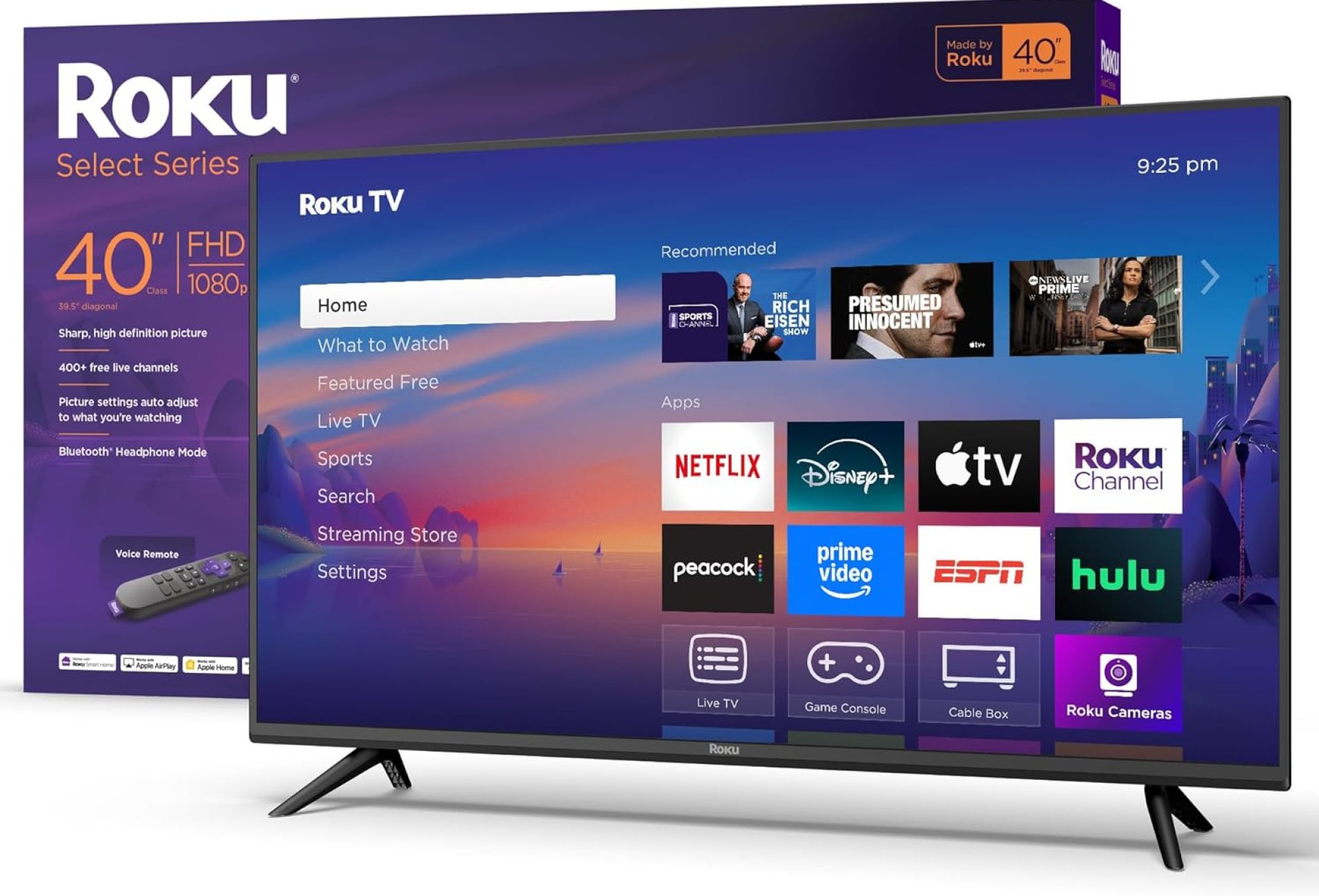 Roku Smart TV 2025 – 40-Inch Select Series, 1080p Full HD TV – RokuTV with Voice Remote – Flat Screen LED Television with Wi-Fi for Streaming Live Local News, Sports, Family Entertainment Roku Smart TV 2025 – 40-Inch Select Series, 1080p Full HD TV – RokuTV with Voice Remote – Flat Screen LED Television with Wi-Fi for Streaming Live Local News, Sports, Family Entertainment