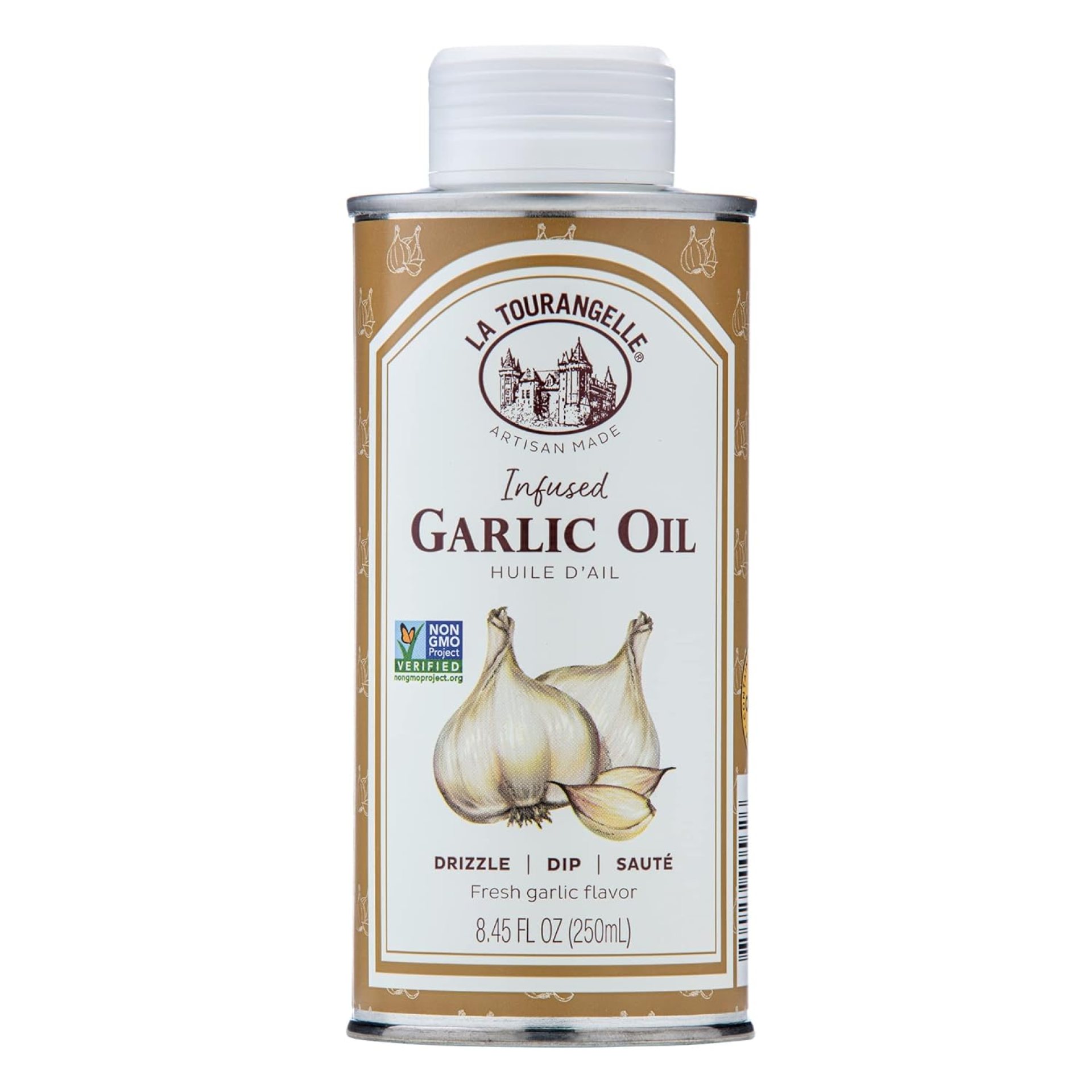 La Tourangelle, Garlic Oil, High Oleic Oil for Cooking Pastas, Salad Dressings, Drizzle on Popcorn, Irresistible Aroma and Flavor, 8.45 fl oz La Tourangelle, Garlic Oil, High Oleic Oil for Cooking Pastas, Salad Dressings, Drizzle on Popcorn, Irresistible Aroma and Flavor, 8.45 fl oz