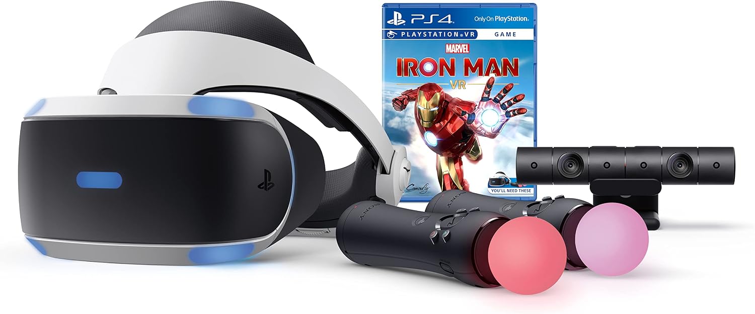 Play-Station VR Marvel’s Iron Man VR Bundle: Play-Station VR Headset, Camera, 2 Move Motion Controllers and Marvel’s Iron Man VR Digital Code – ACBLI USW HDMI_Cable Play-Station VR Marvel’s Iron Man VR Bundle: Play-Station VR Headset, Camera, 2 Move Motion Controllers and Marvel’s Iron Man VR Digital Code – ACBLI USW HDMI_Cable