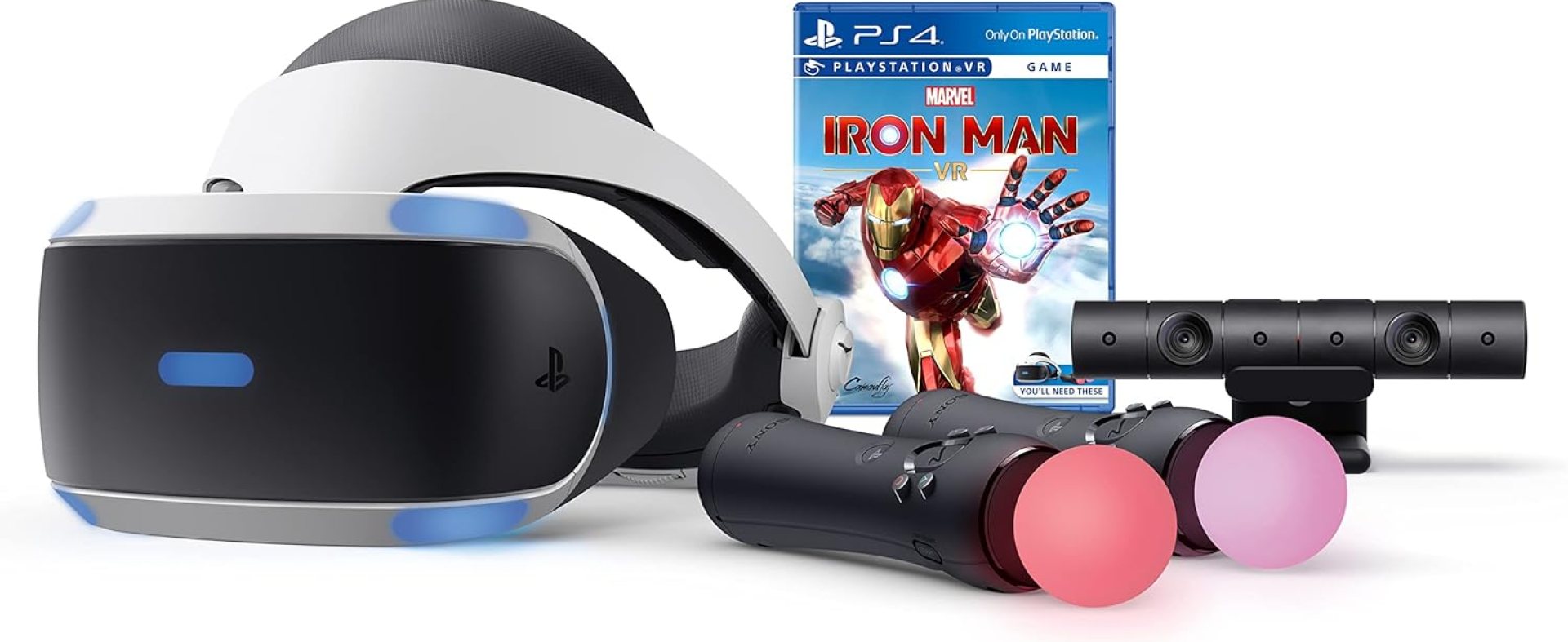 Sony PlayStation VR – Marvel’s Iron Man Gmaing Bundle: PlayStation VR Headset, Camera, 2 Move Motion Controllers, Marvel’s Iron Man VR Digital Code for PS4 PS5 Sony PlayStation VR – Marvel’s Iron Man Gmaing Bundle: PlayStation VR Headset, Camera, 2 Move Motion Controllers, Marvel’s Iron Man VR Digital Code for PS4 PS5
