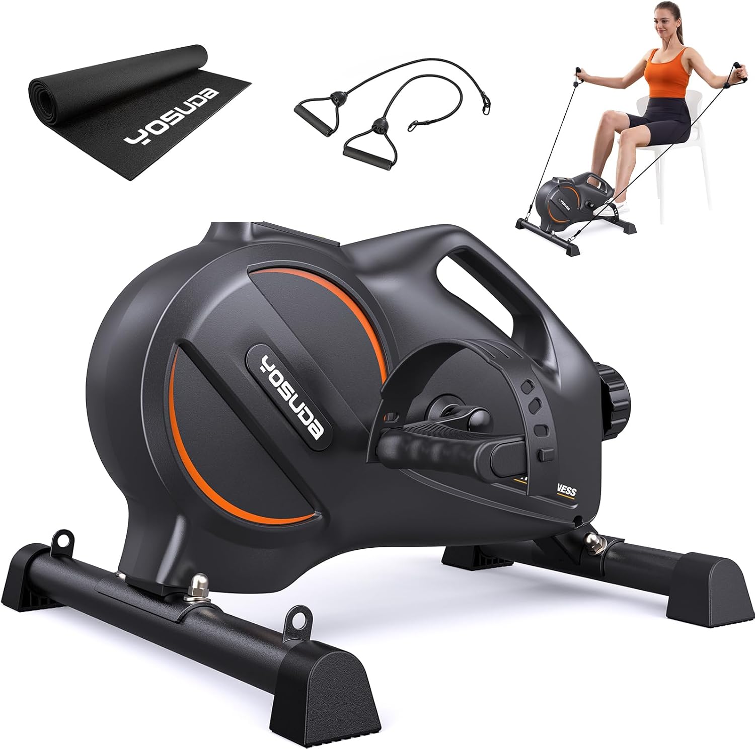 YOSUDA Under Desk Bike Pedal Exerciser – Magnetic Mini Exercise Bike for Arm/Leg Exercise, Desk Pedal Bike for Home/Office Workout YOSUDA Under Desk Bike Pedal Exerciser – Magnetic Mini Exercise Bike for Arm/Leg Exercise, Desk Pedal Bike for Home/Office Workout