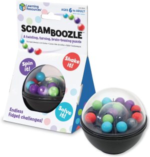 Learning Resources Scramboozle Puzzle Ball – 3D Brain Teasers and Puzzle Games for Kids and Adults, Puzzle Sort Ball Game, Fidget Toys, Travel Games for Ages 6+