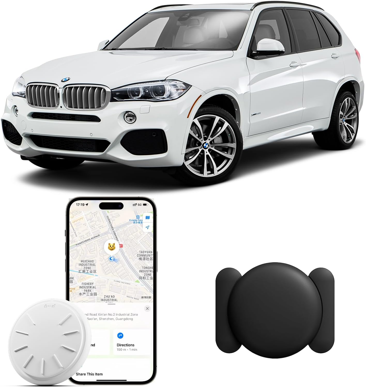 Mini Car GPS Tracking Device, 1PCS Real Time Car GPS Tracker for Vehicles Work with Find My (iOS Only), Hidden Car Tracker with Magnetic Waterproof Case, No Monthly Fee Mini Car GPS Tracking Device, 1PCS Real Time Car GPS Tracker for Vehicles Work with Find My (iOS Only), Hidden Car Tracker with Magnetic Waterproof Case, No Monthly Fee