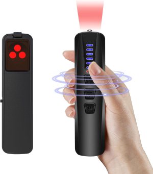 Hidden Camera Detectors,Anti Spy Detector,Bug Detectors,GPS Tracker Detector,Portable Bug Detector,RF Signal Finder,Hotels,Travel,Home,Office(Black)