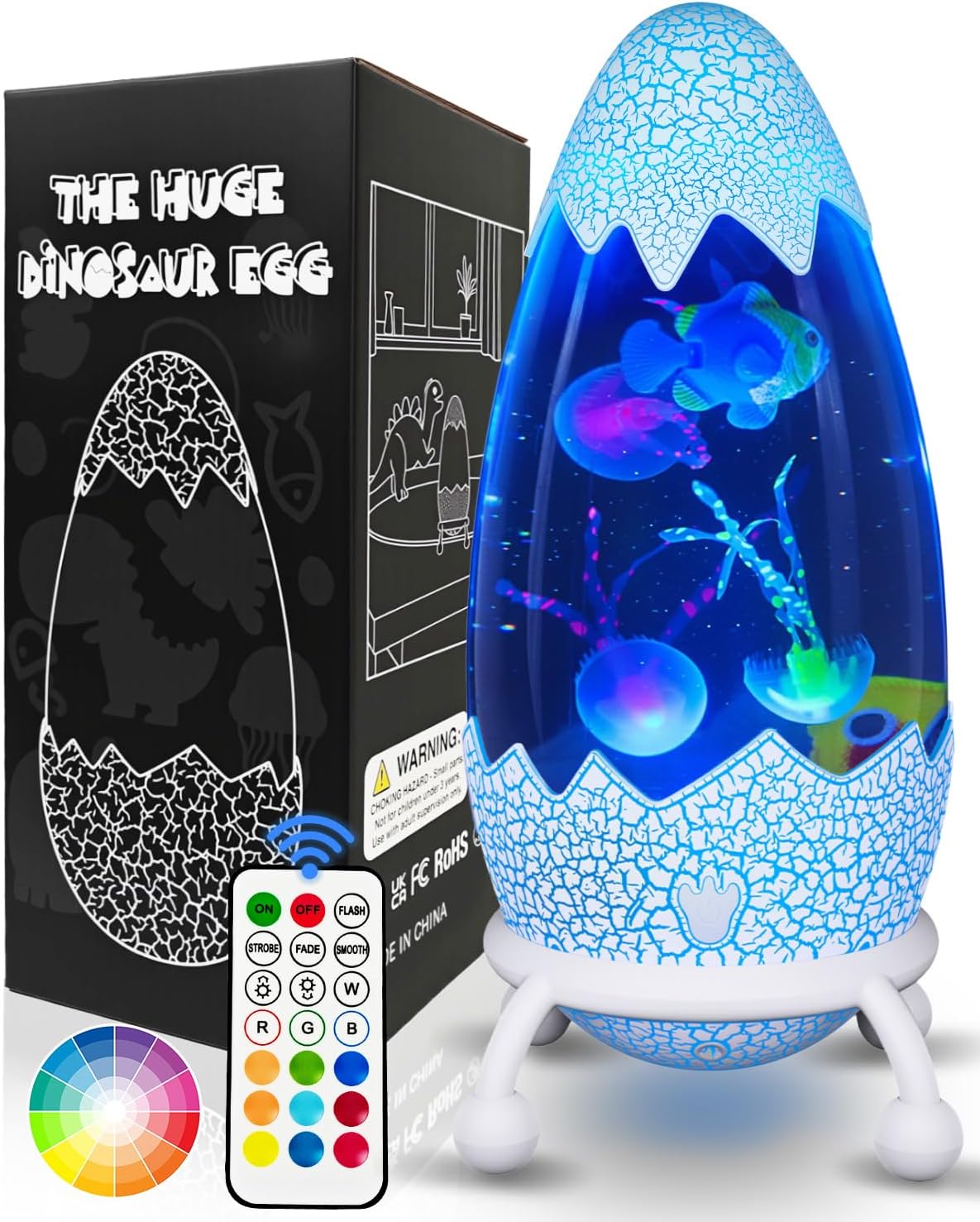 Jellyfish Lamp with Remote Control- 13 Color Changing LED Aquarium Night Light, Egg-Shaped Dimmable Table Lamp for Home Decor, Christmas & Birthday Gifts for Kids Adults Jellyfish Lamp with Remote Control- 13 Color Changing LED Aquarium Night Light, Egg-Shaped Dimmable Table Lamp for Home Decor, Christmas & Birthday Gifts for Kids Adults