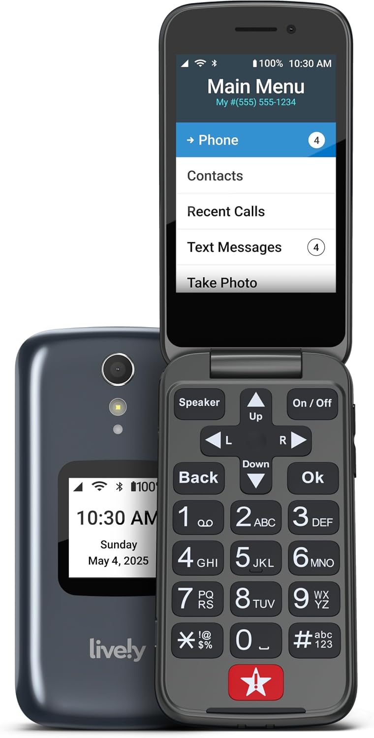 Lively Jitterbug Flip2 – Flip Cell Phone for Seniors – Not Compatible with Other Wireless Carriers- Must Be Activated Phone Plan- Graphite Lively Jitterbug Flip2 – Flip Cell Phone for Seniors – Not Compatible with Other Wireless Carriers- Must Be Activated Phone Plan- Graphite